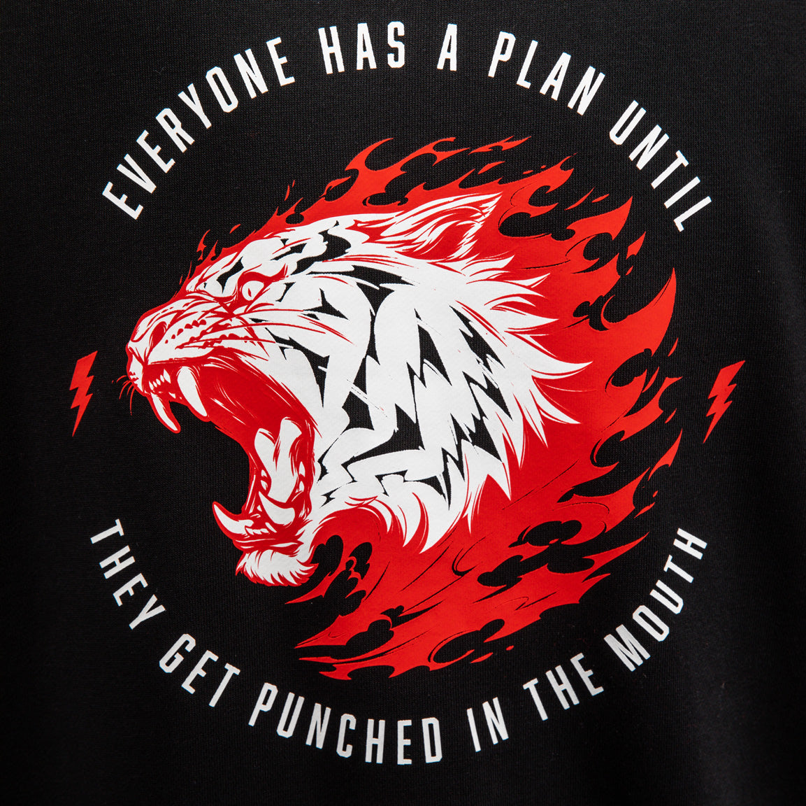 Venum x Mike Tyson Tiger Mouwloze Hoodie - Diep Zwart/Intens Rood