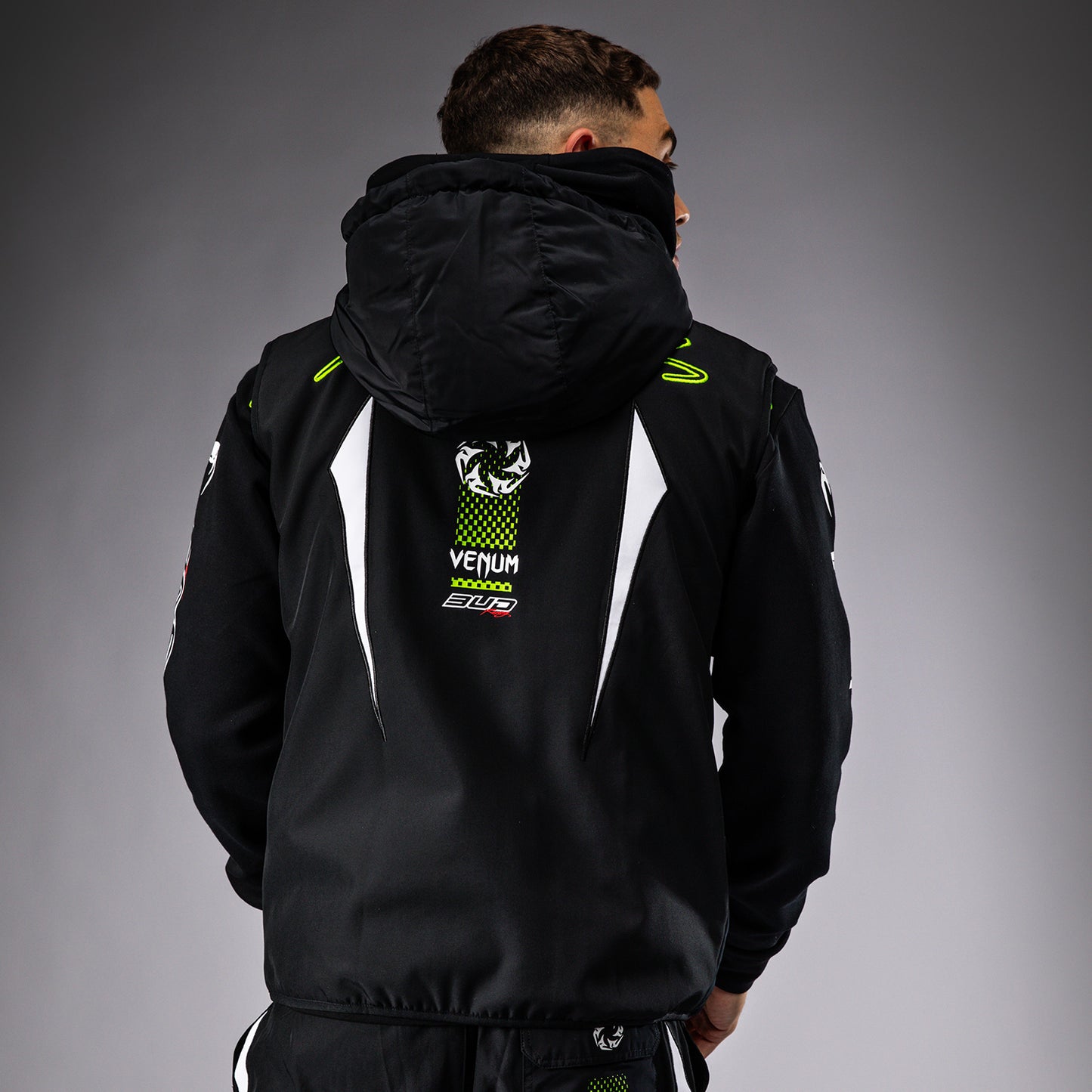 Venum x Bud Racing donsjack - Zwart/Wit/Limoengroen