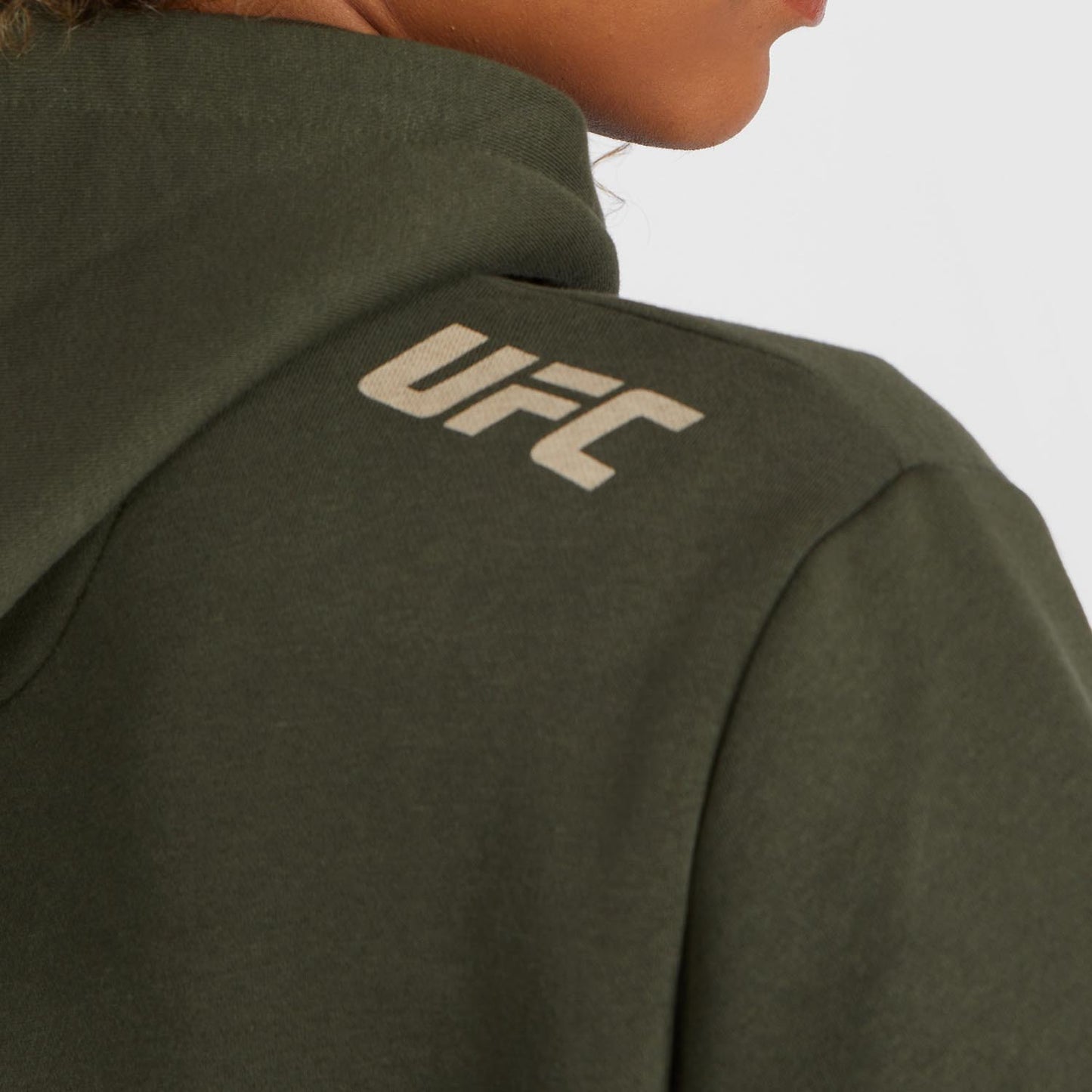 UFC Adrenaline by Venum Fight Week Pullover Hoodie voor Dames - Khaki