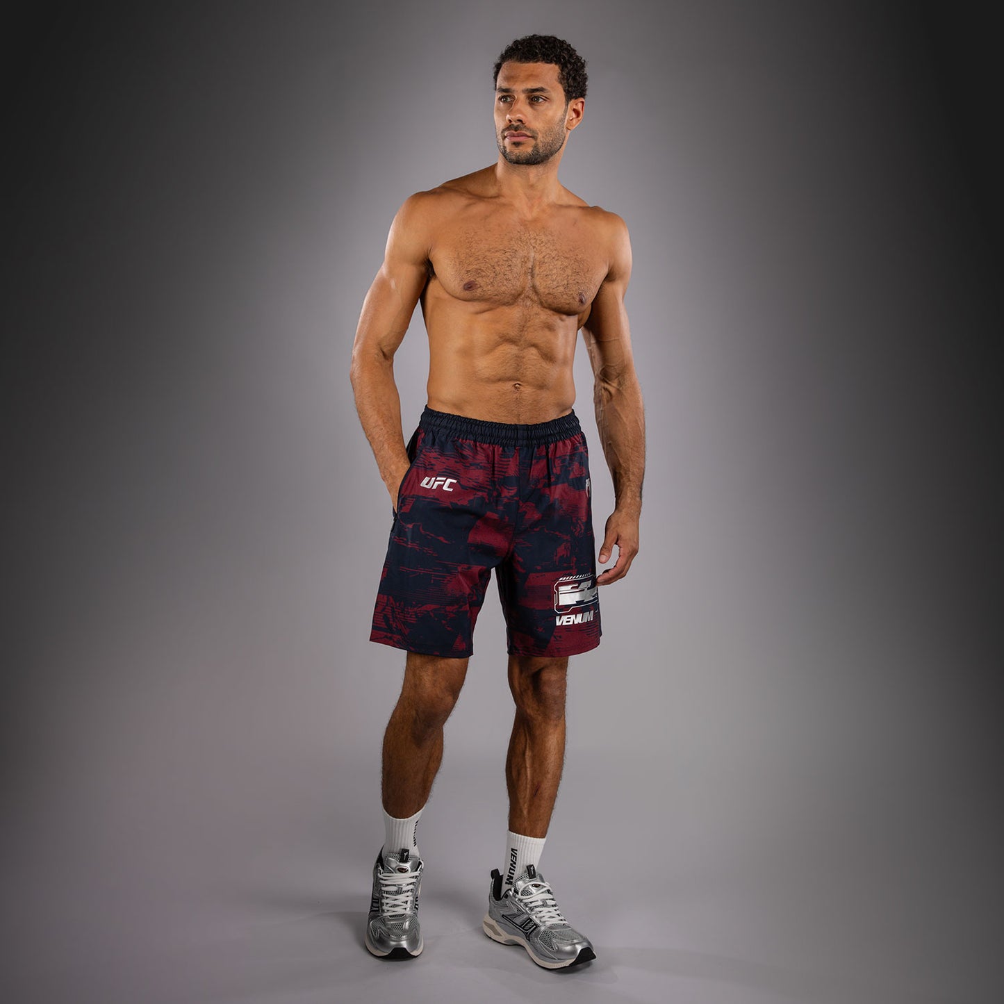 UFC Zenith by Venum Authentic Fight Week Performance Short Heren - Marineblauw/Bordeauxrood/Zilver