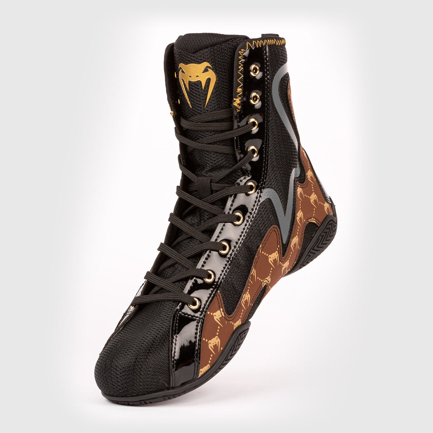 Venum Elite Evo Monogram Boksschoenen  - Zwart/Bruin