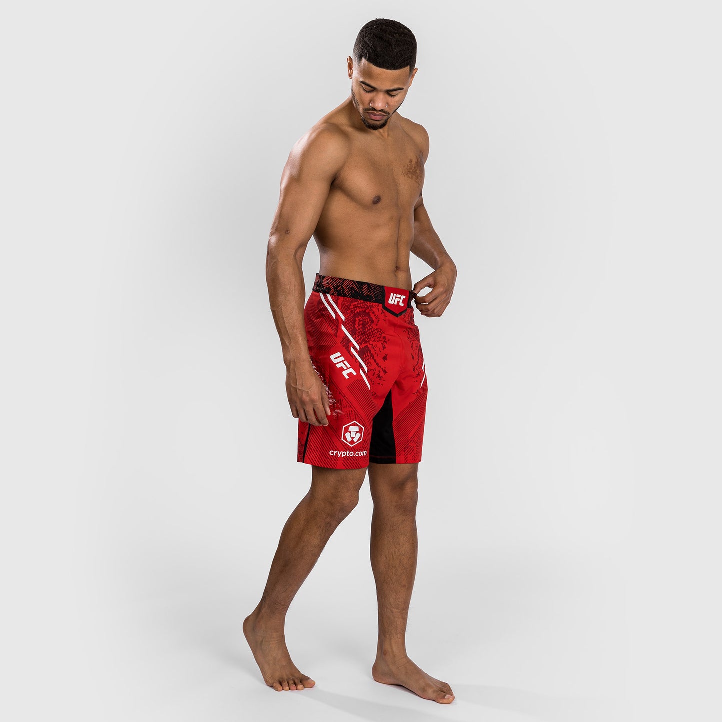 UFC Adrenaline by Venum Gepersonaliseerd Authentic Fight Night Heren Fight Short - Long Fit - Rood