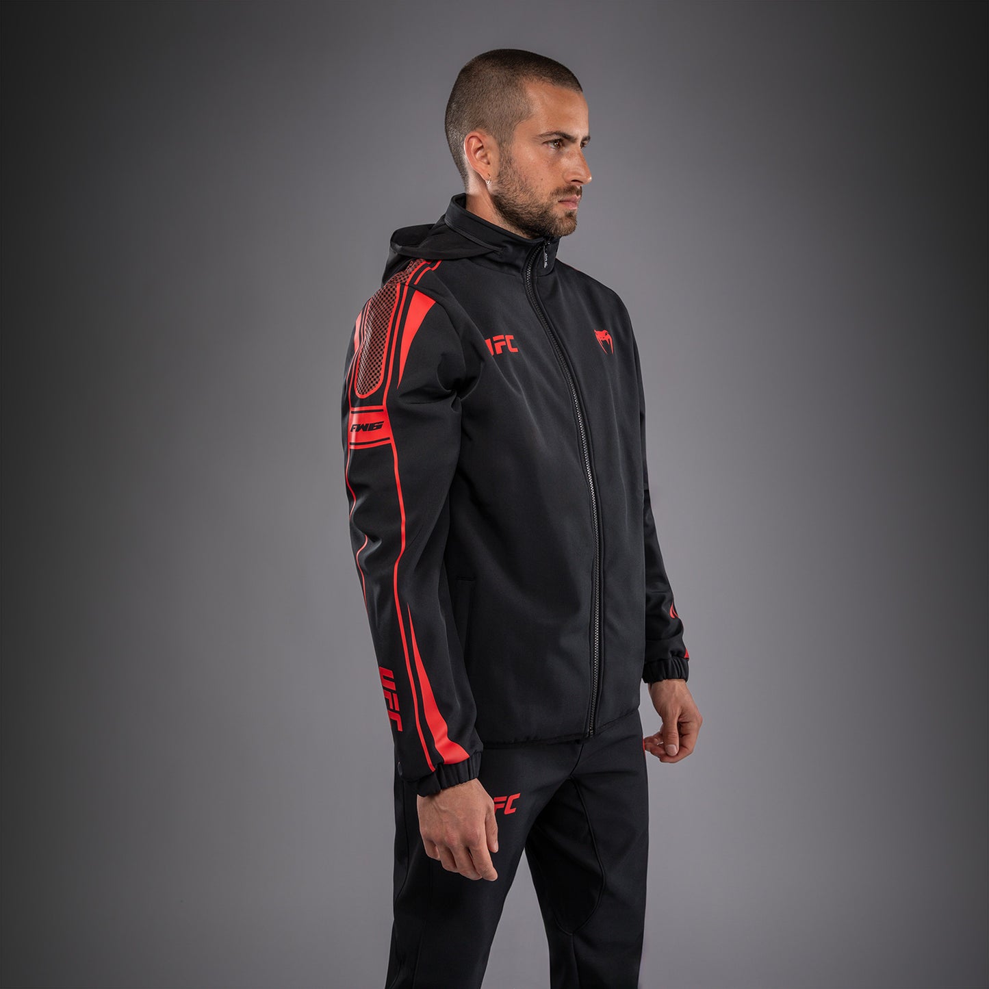Venum UFC Unity by Venum Authentic Fight Week Heren Hoodie met Rits - Zwart