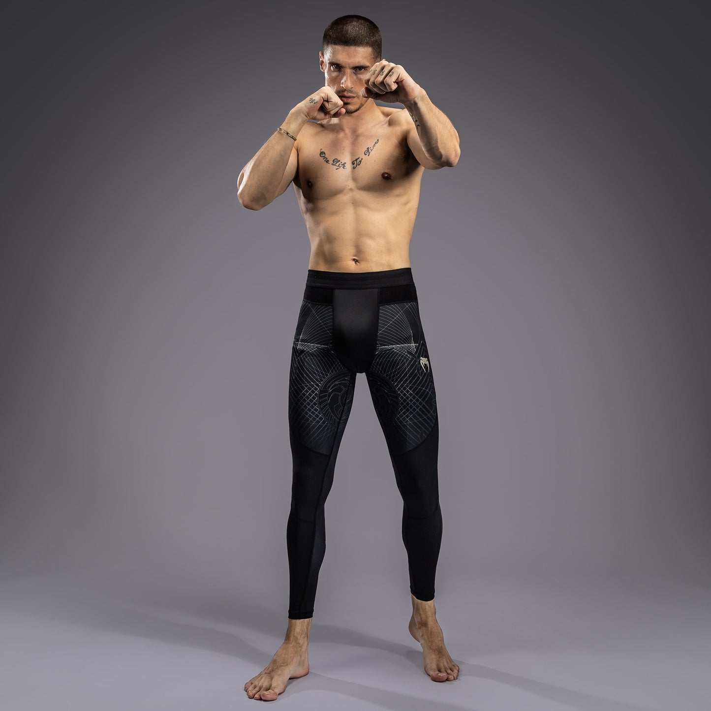 Venum G-Fit Air Compressie Leggings Heren - Diepzwart / Woestijnzand
