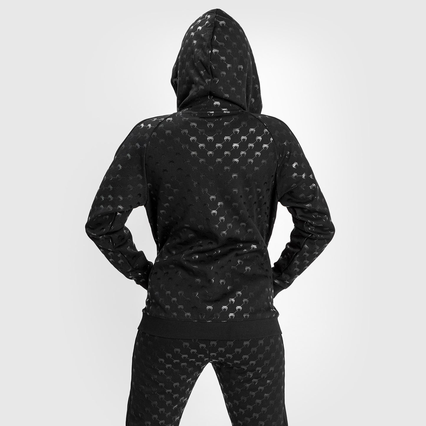 Venum Monogram Zip-Up Hoodie voor dames - Zwart/Roze Goud