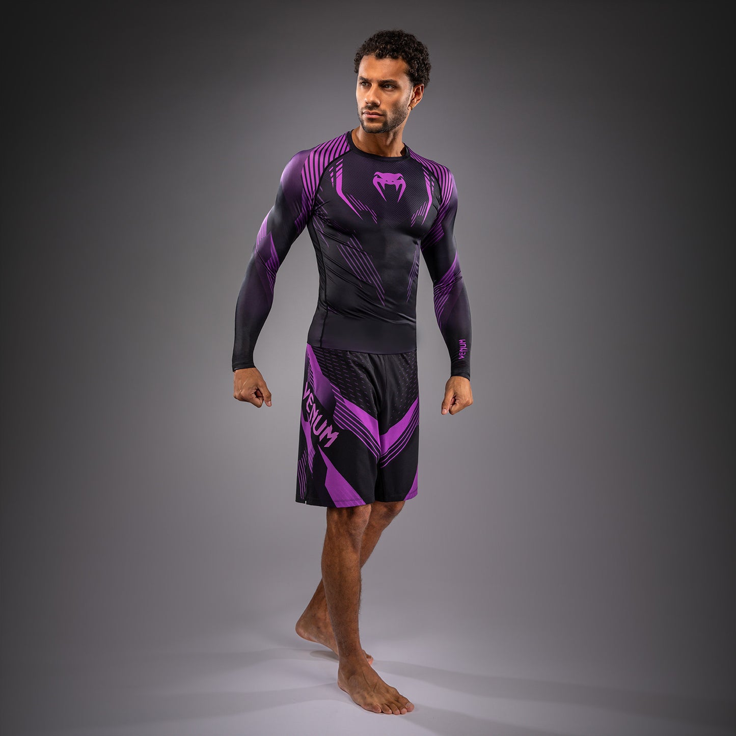 Venum No-Gi 6.0 Rashguard met lange mouwen - Zwart/Paars