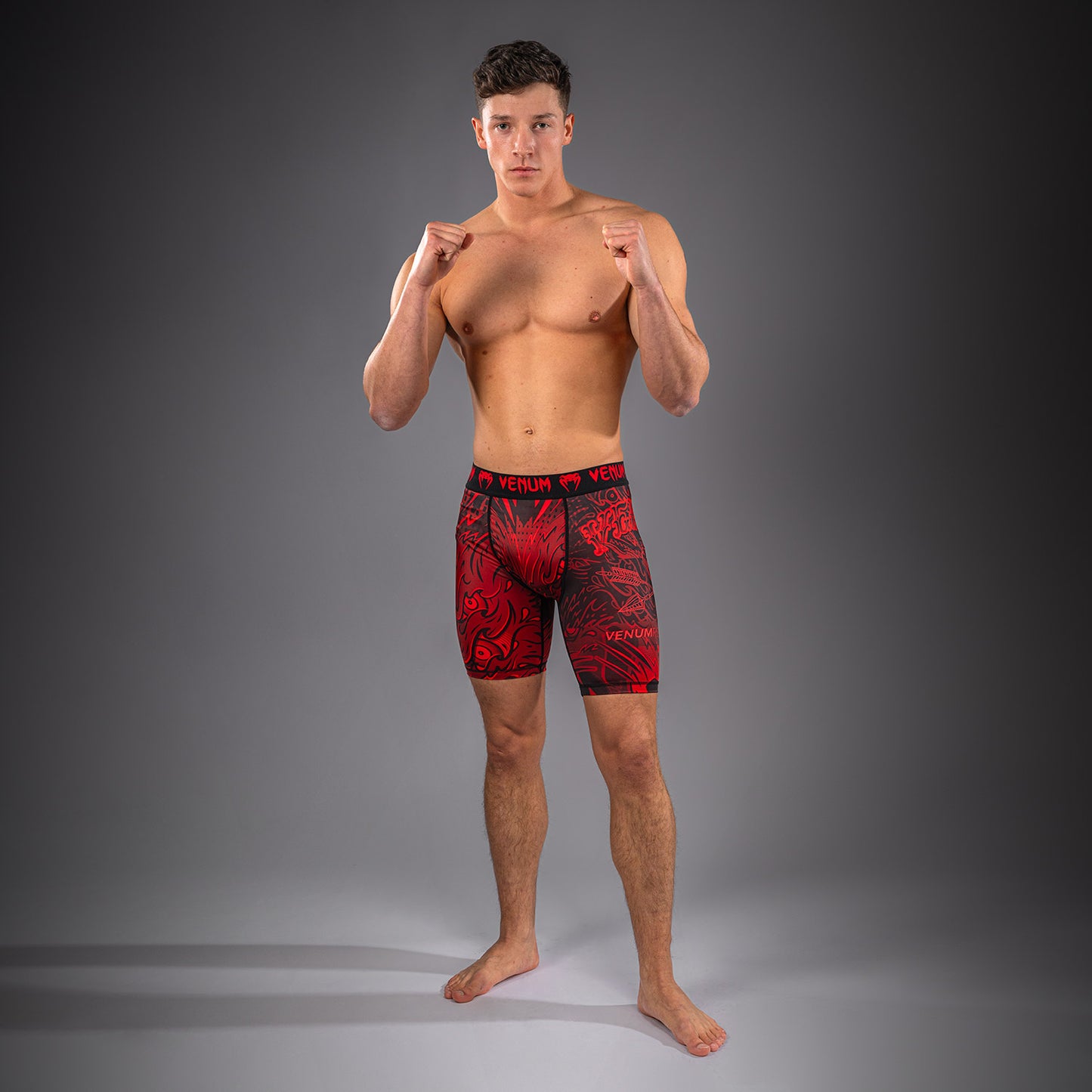 Venum Wolf Atak Compressieshort – Zwart/Rood