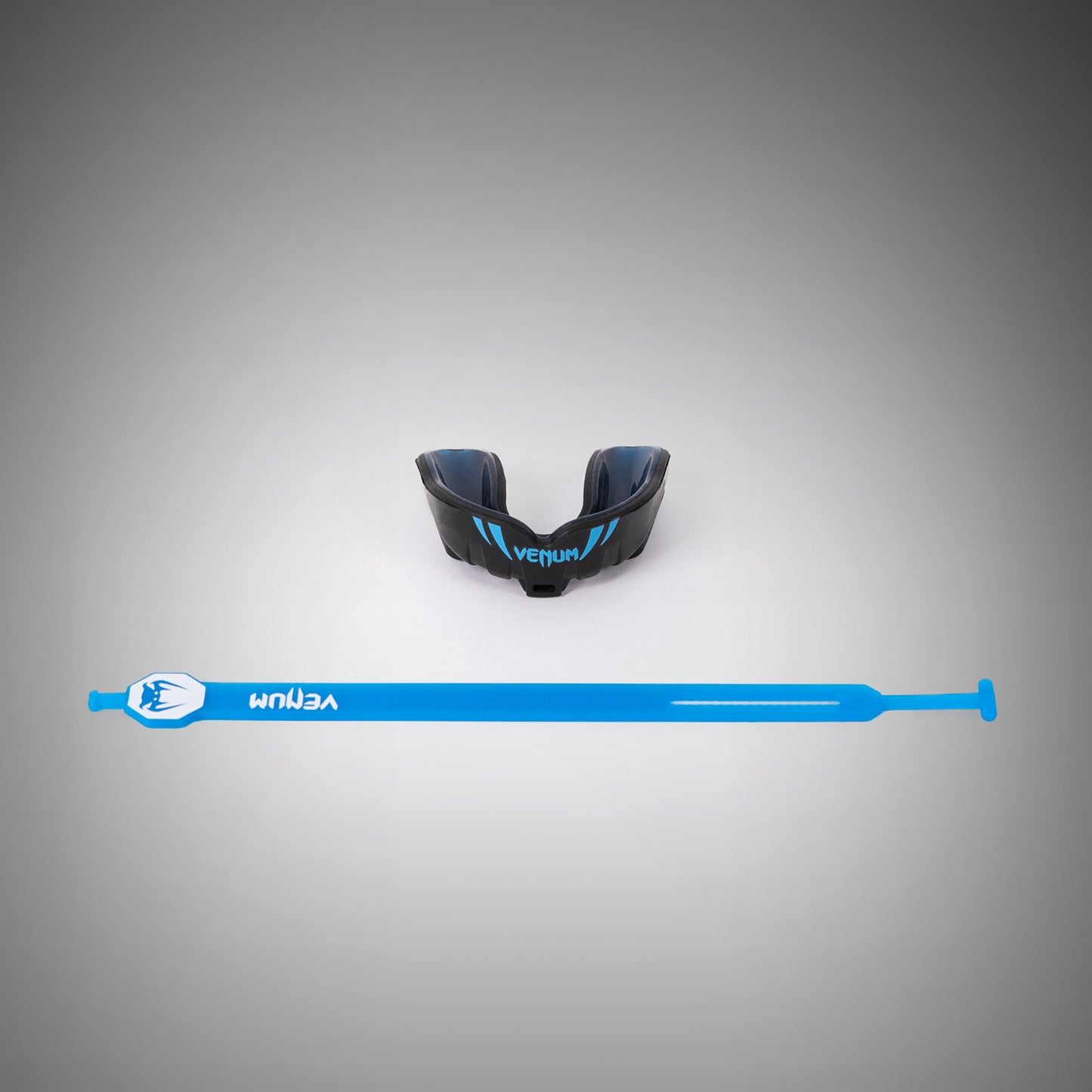 Venum Challenger Kindermondbeschermer met band/zonder band - Zwart/Blauw