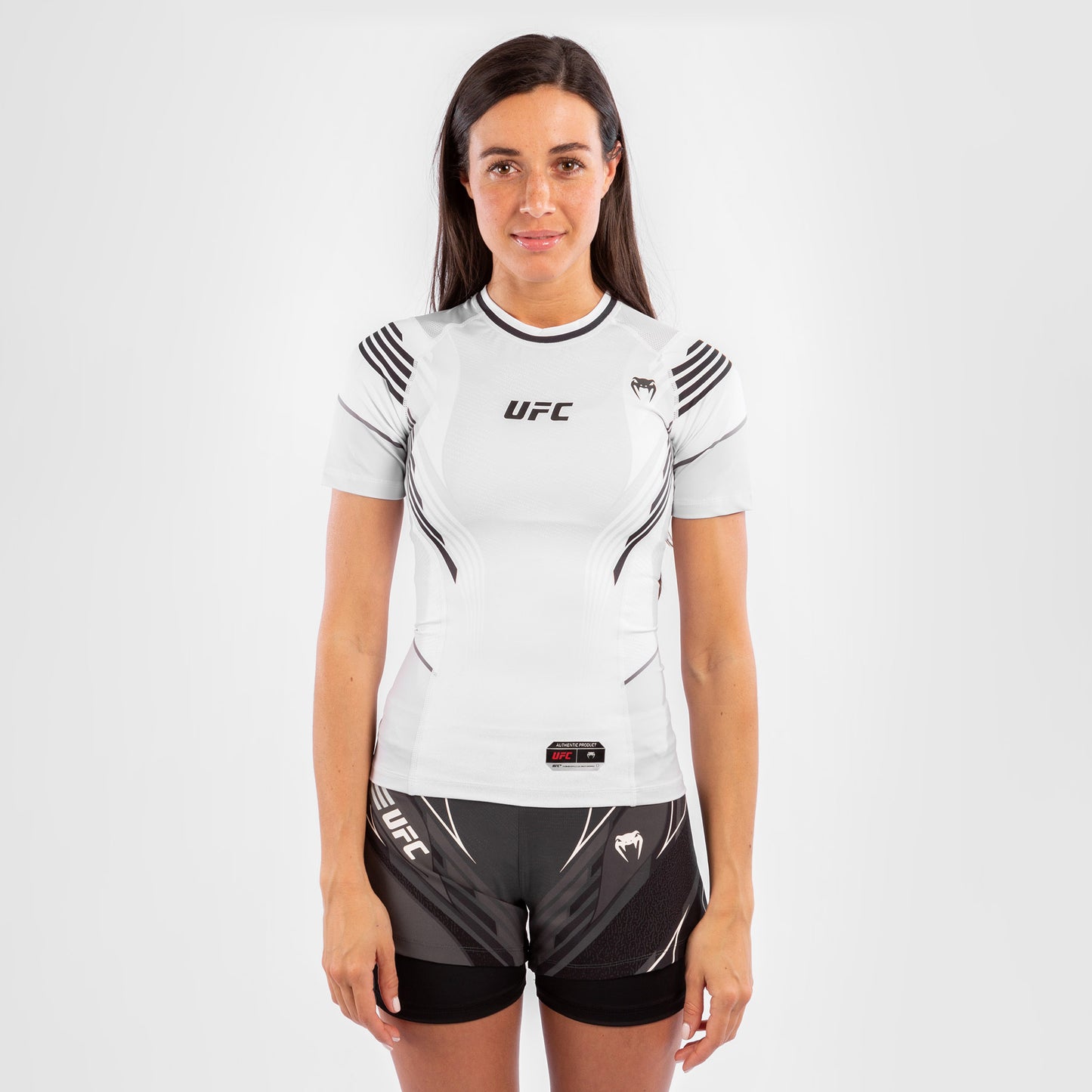 UFC Venum Authentic Fight Night Rashguard voor dames - Wit