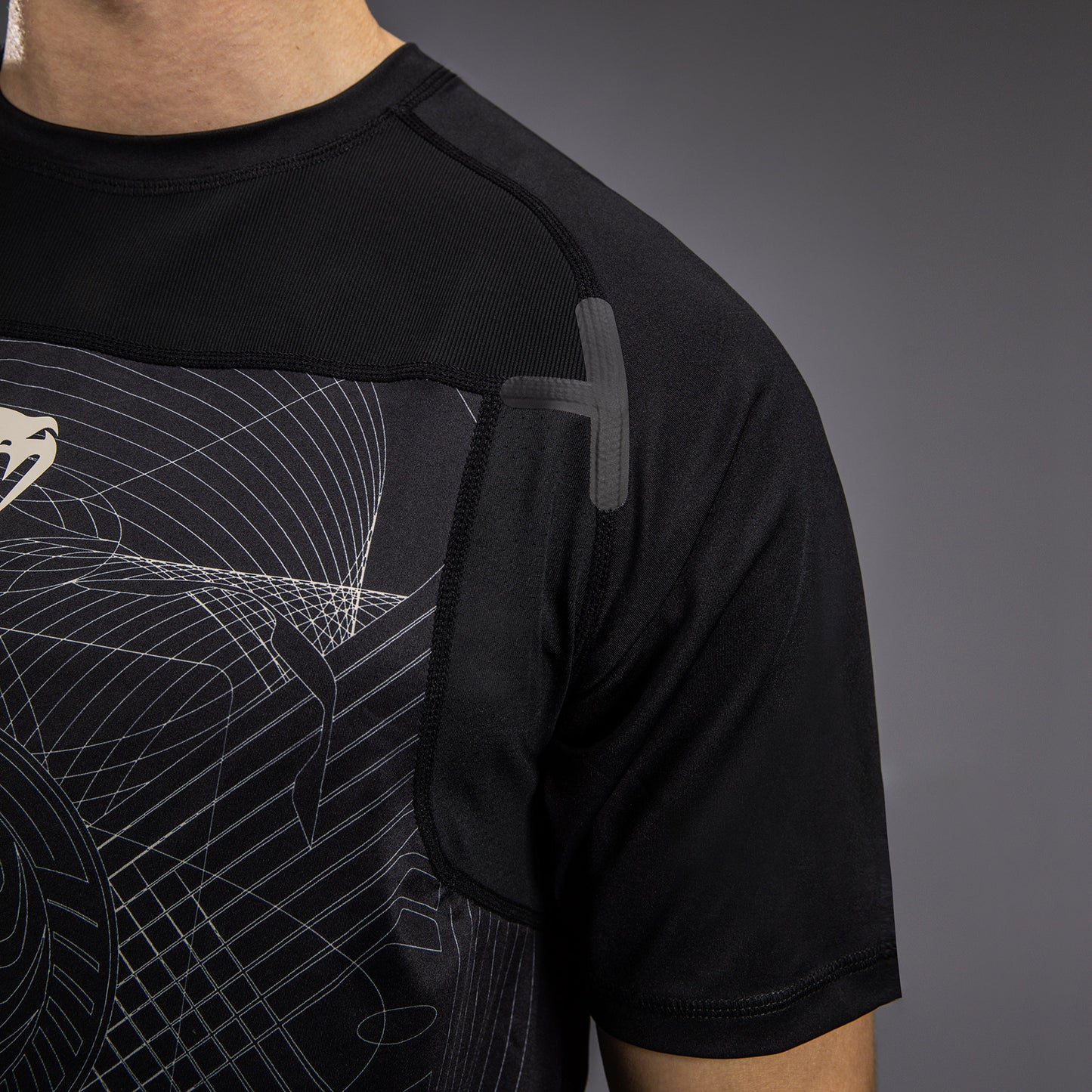 Venum G-Fit Air T-Shirt Heren Dry-Tech - Diepzwart / Woestijnzand