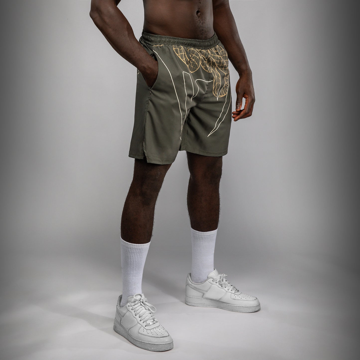 Venum Serpenti Trainingsshorts – Khaki/Bronze/Ivoor