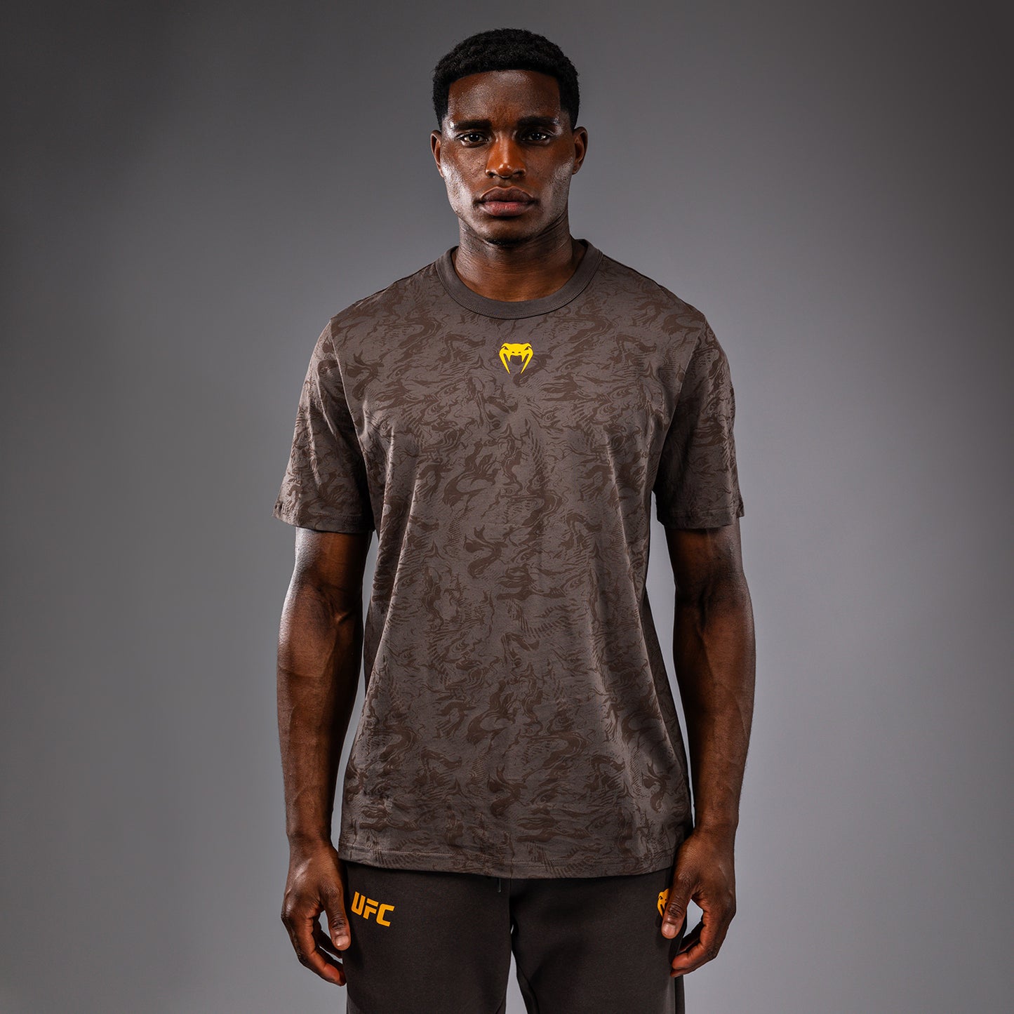 UFC Fusion by Venum Fight Week Korte Mouwen T-shirt voor Heren - Earthen Brown