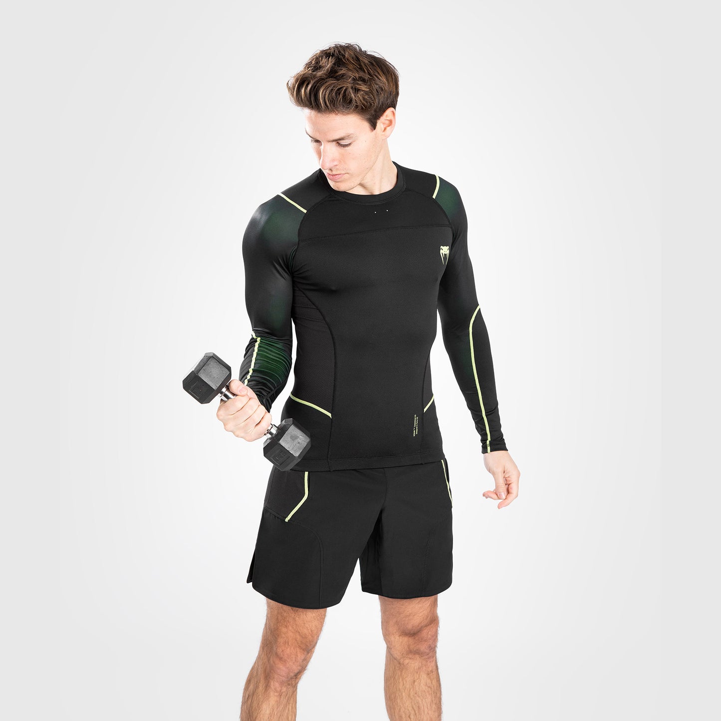 Venum Fusion 2.0  Heren-Rashguard - Lange Mouwen - Zwart/Geel