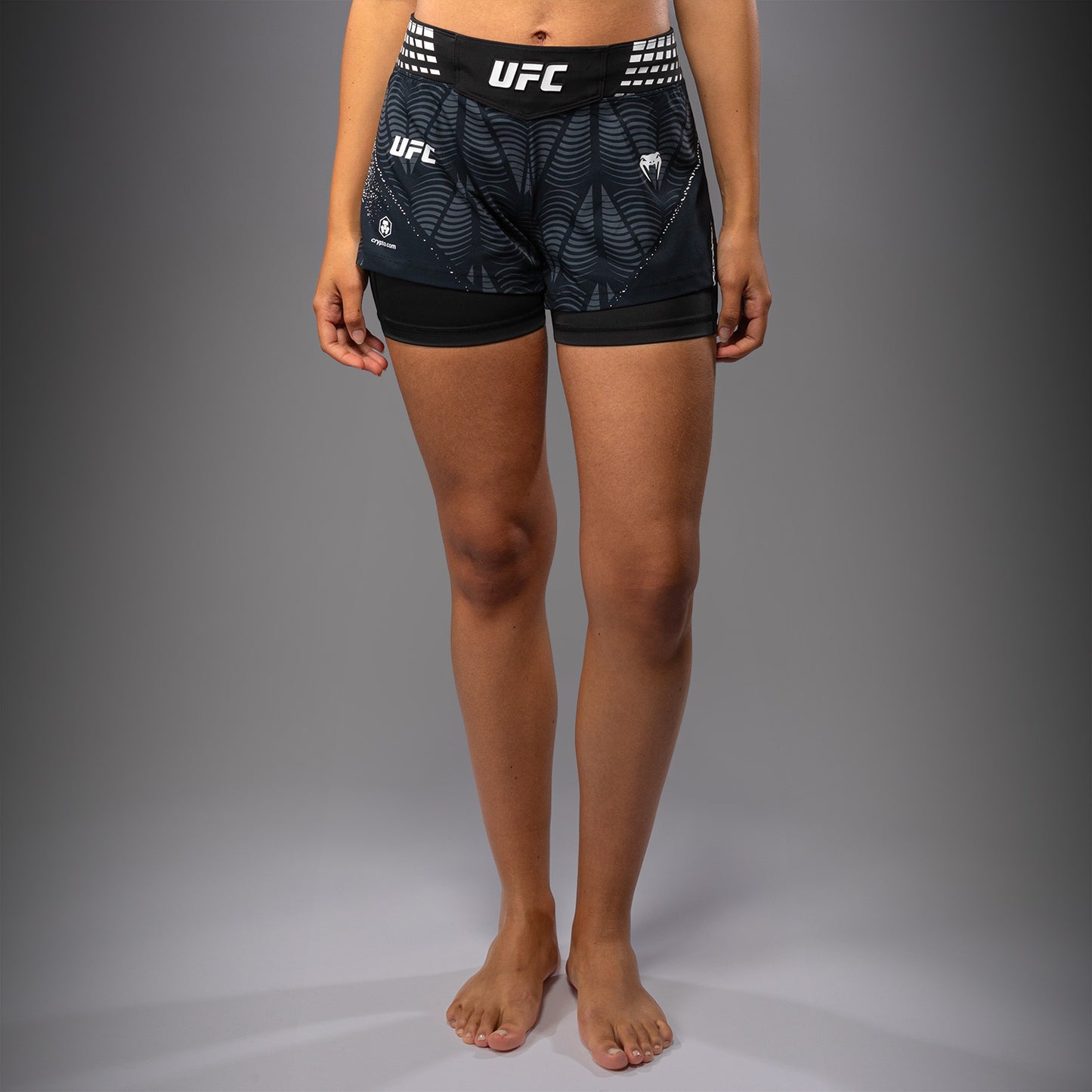UFC Zenith by Venum Authentic Fight Night Short Fit Fight Short Dames Personalized - Zwart