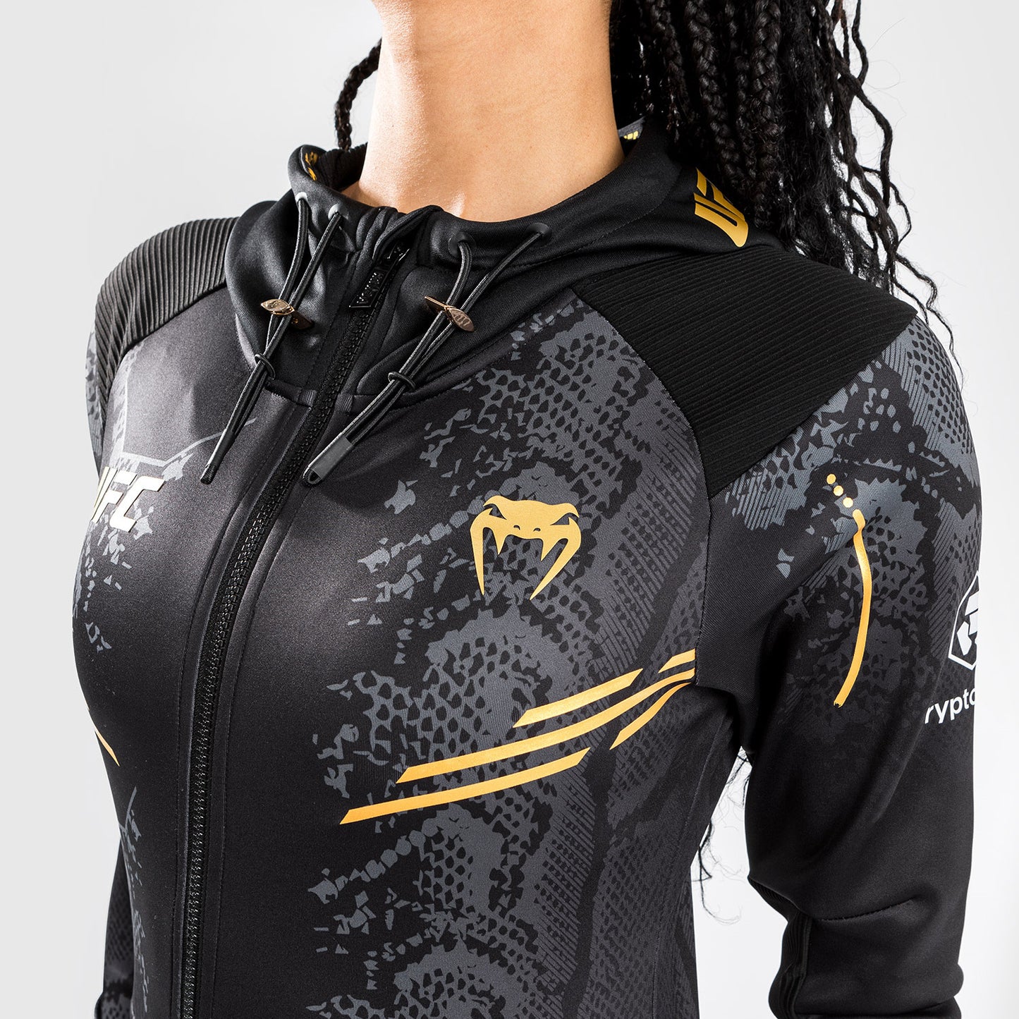UFC Adrenaline by Venum Authentic Fight Night Walkout Hoodie voor Vrouwen - Kampioen