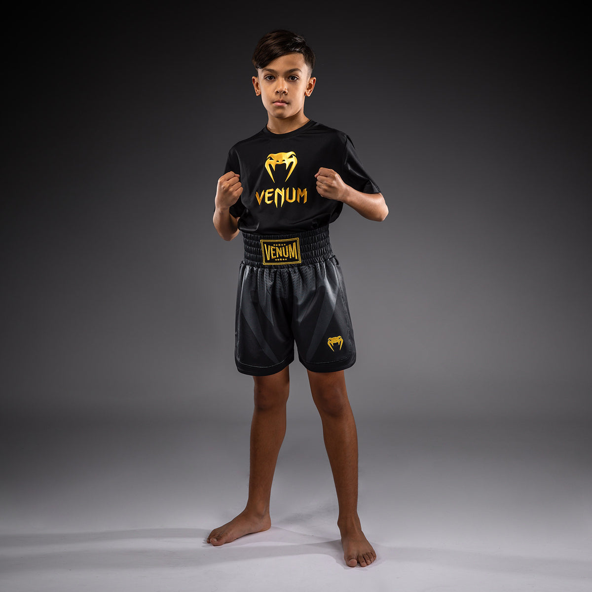 Venum Attack Boksshort voor kinderen - Zwart/Goud