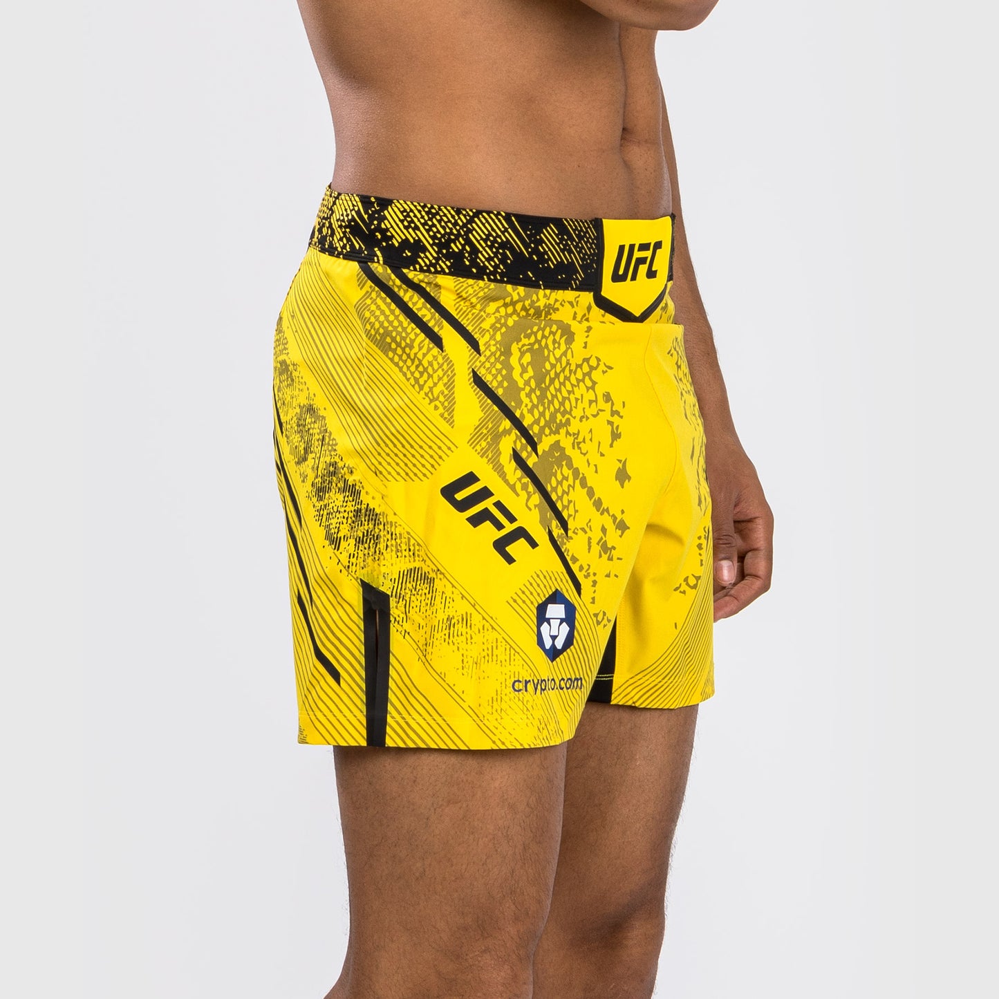 UFC Adrenaline by Venum Gepersonaliseerd Authentic Fight Night Heren Kort Gevecht - Korte Pasvorm - Geel