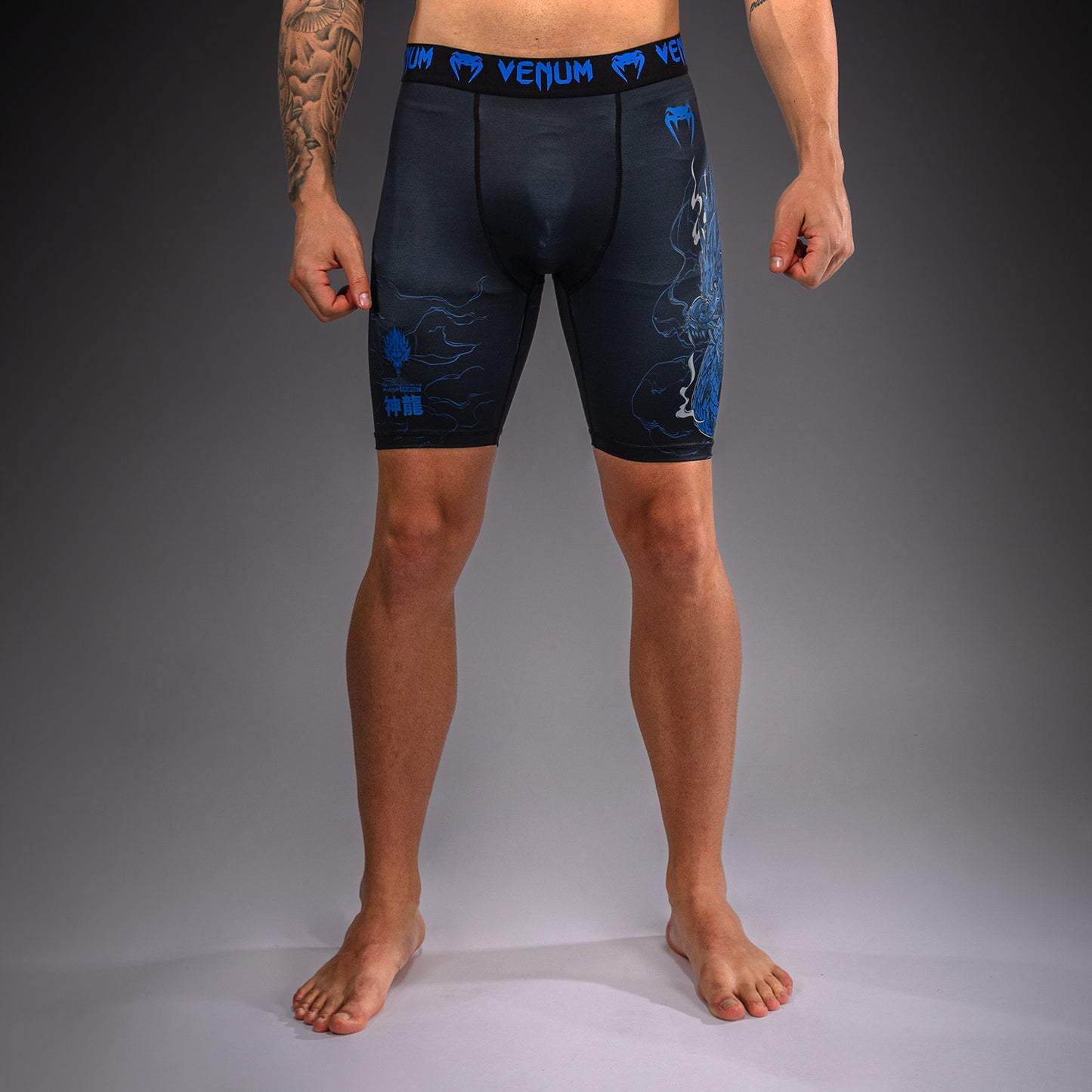Venum Thunder Dragon Compressieshort – Zwart/Koningsblauw