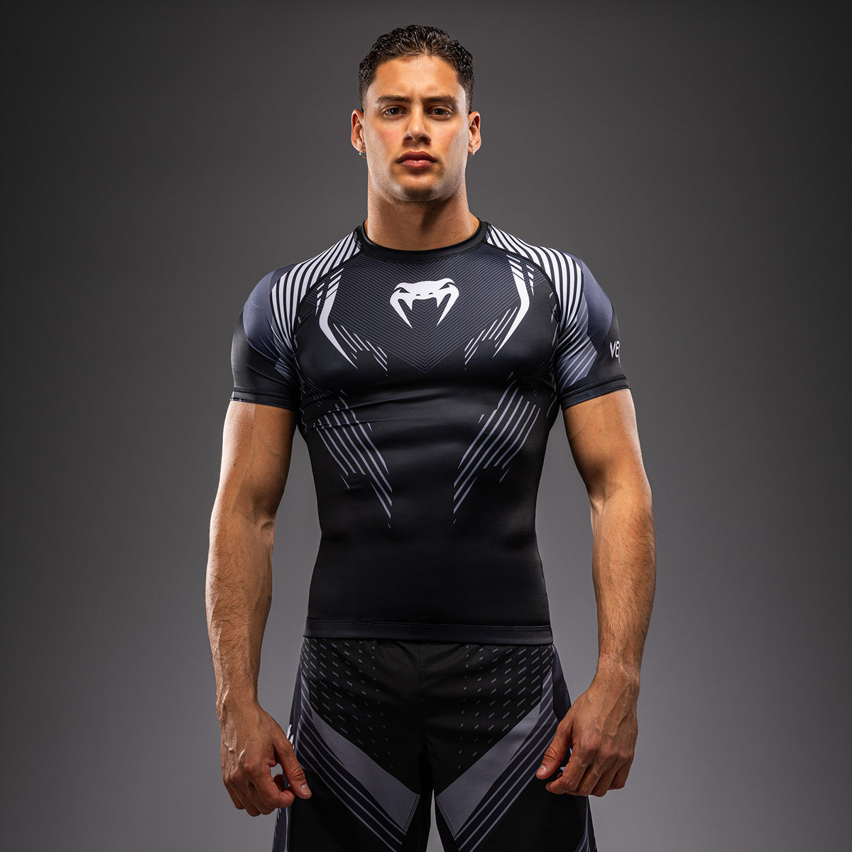 Venum No-Gi 6.0 Rashguard met korte mouwen - Zwart/Wit