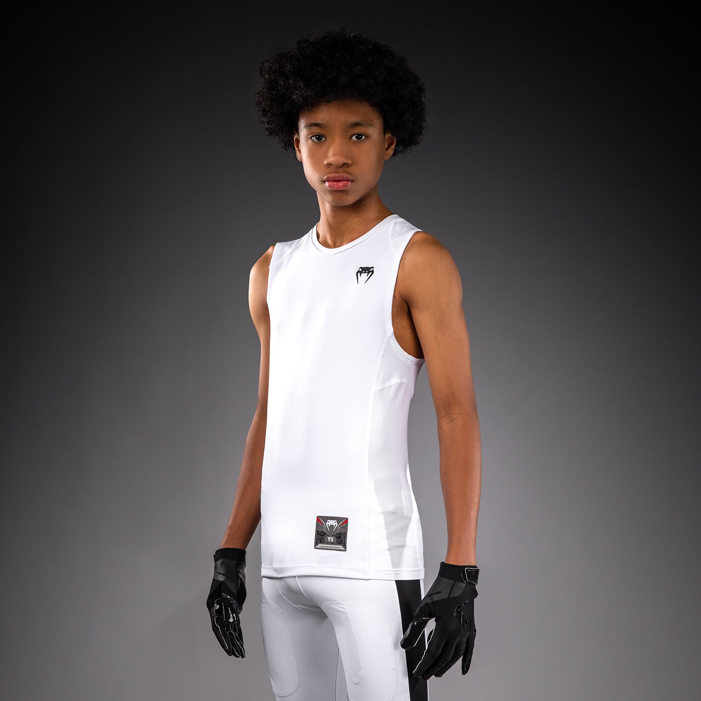Venum Elite Football Voetbal Mouwloos Compressie T-shirt voor kinderen - Wit