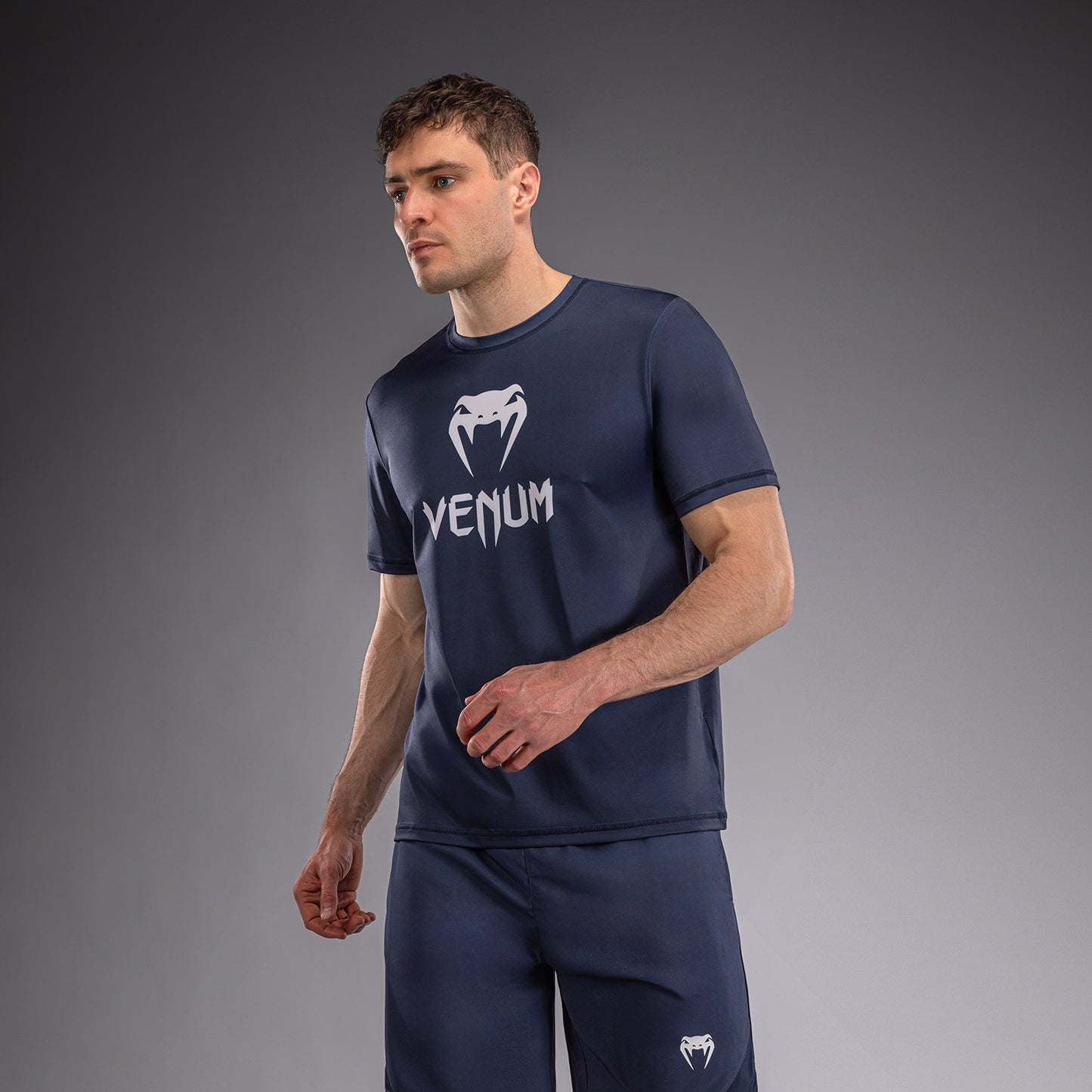 Venum Classic Dry Tech T-shirt - Marineblauw/Wit