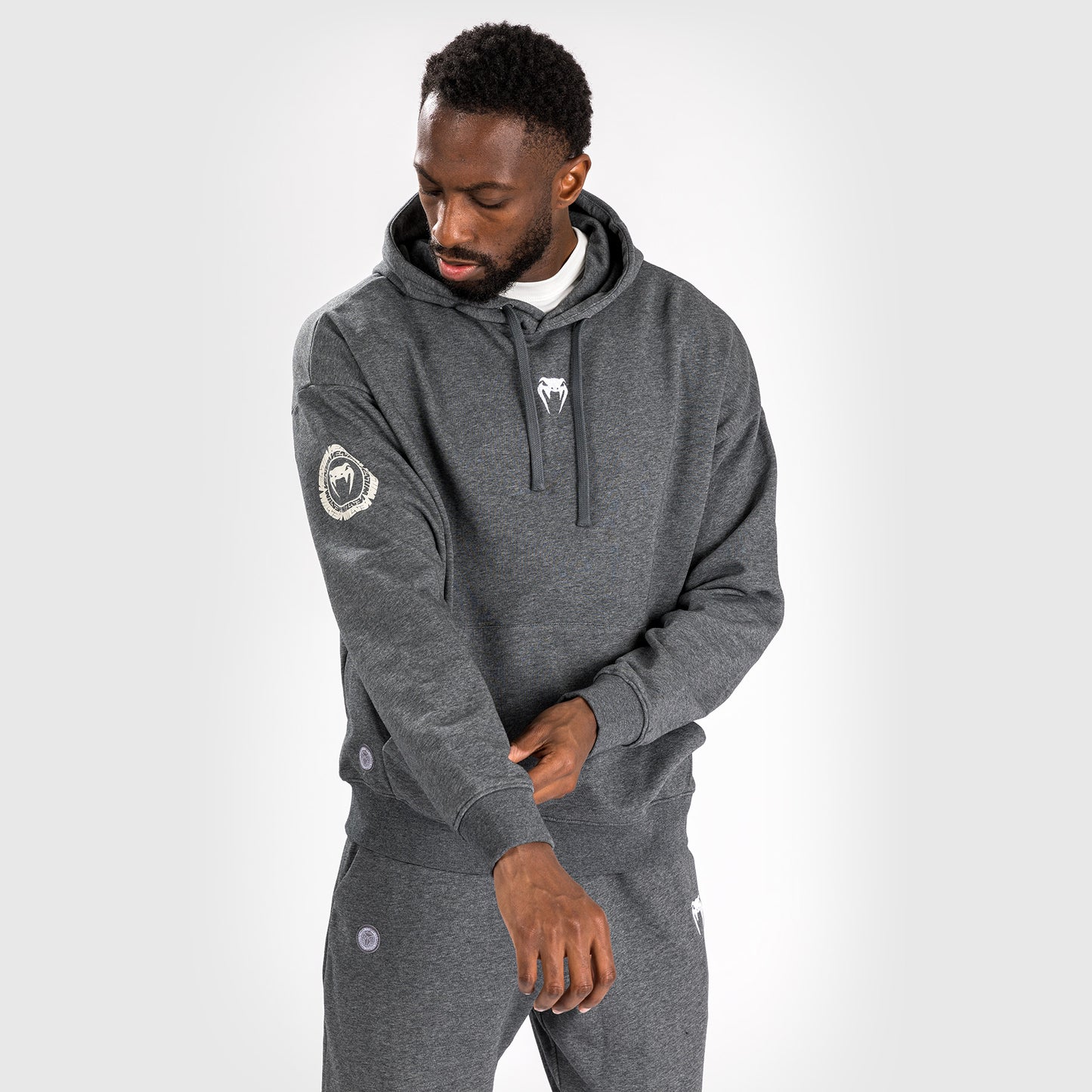 Venum Vortex XL Lite Heren Hoodie - Donker Heather Grijs