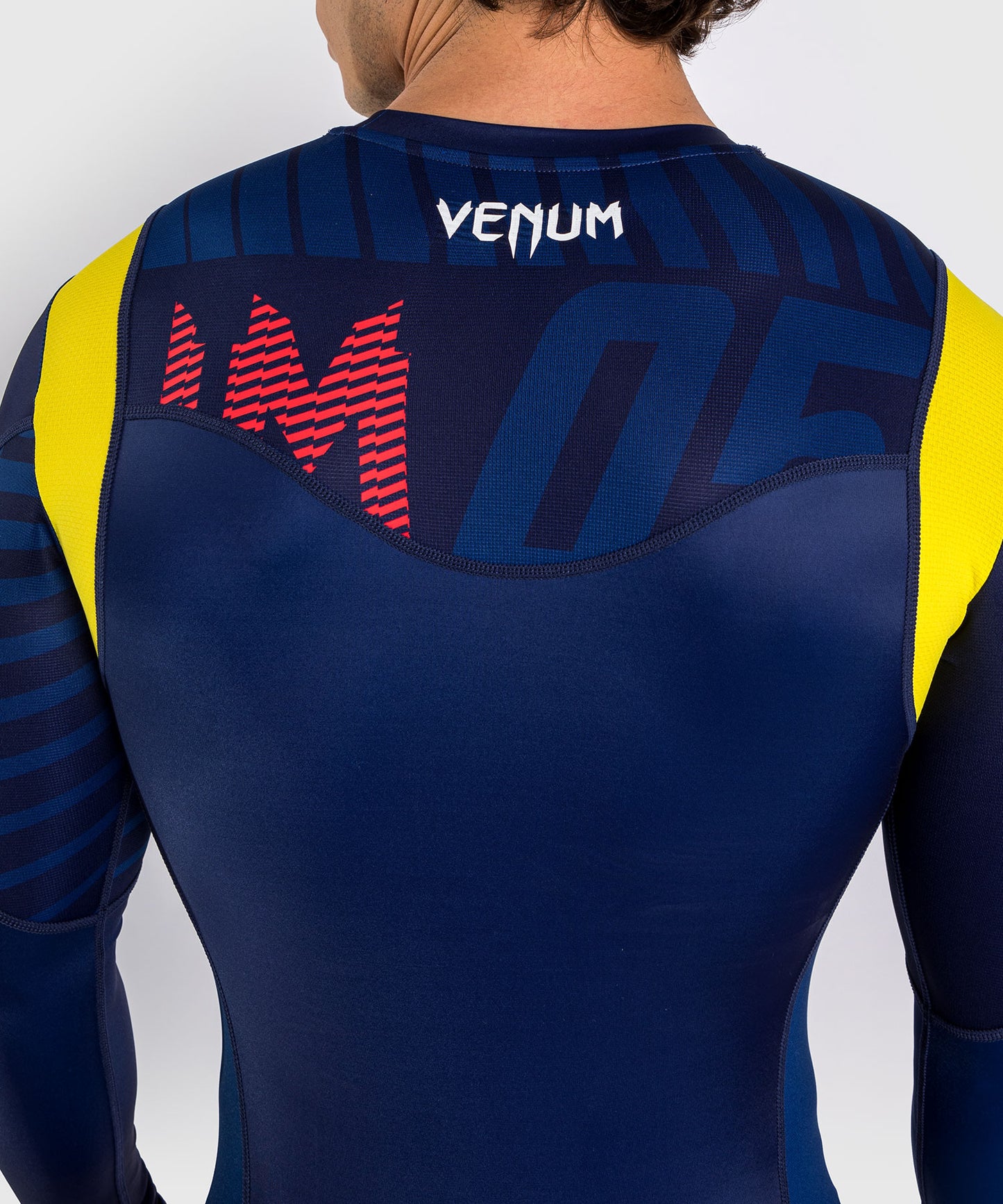 Venum Sport 05 T-shirt Compressie Lange Mouw - Blauw/Geel