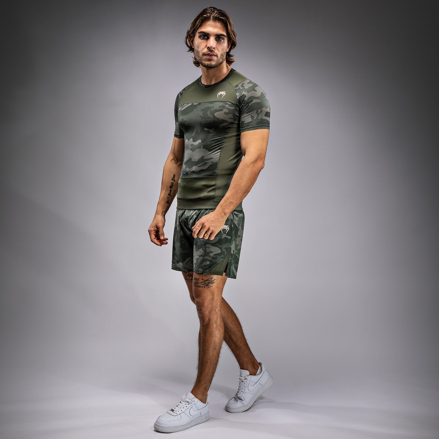 Venum G-Fit Air Korte Mouw Rashguard Heren - Legergroen