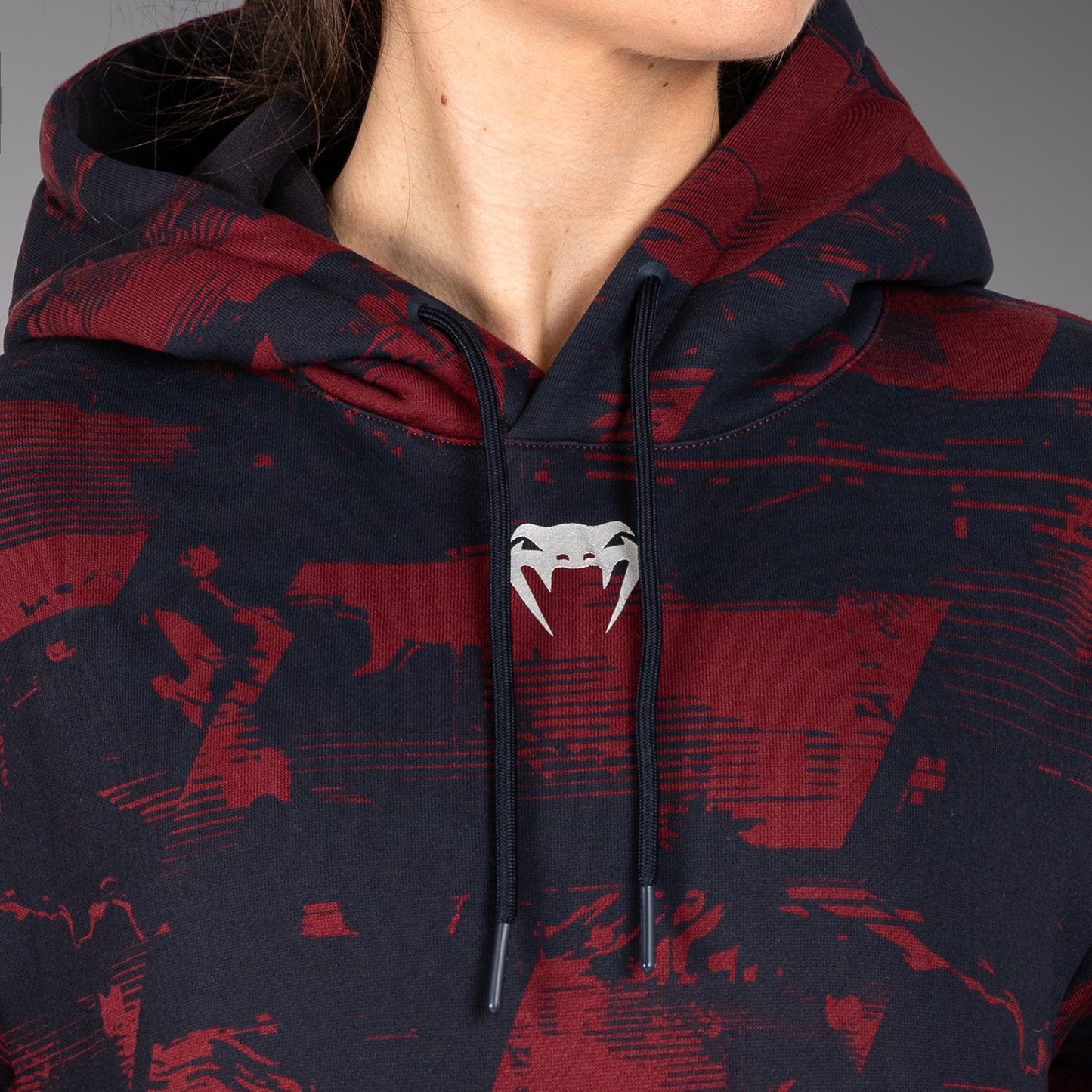 UFC Zenith by Venum Authentic Fight Week Pullover Hoodie Dames - Marineblauw/Bordeauxrood/Zilver