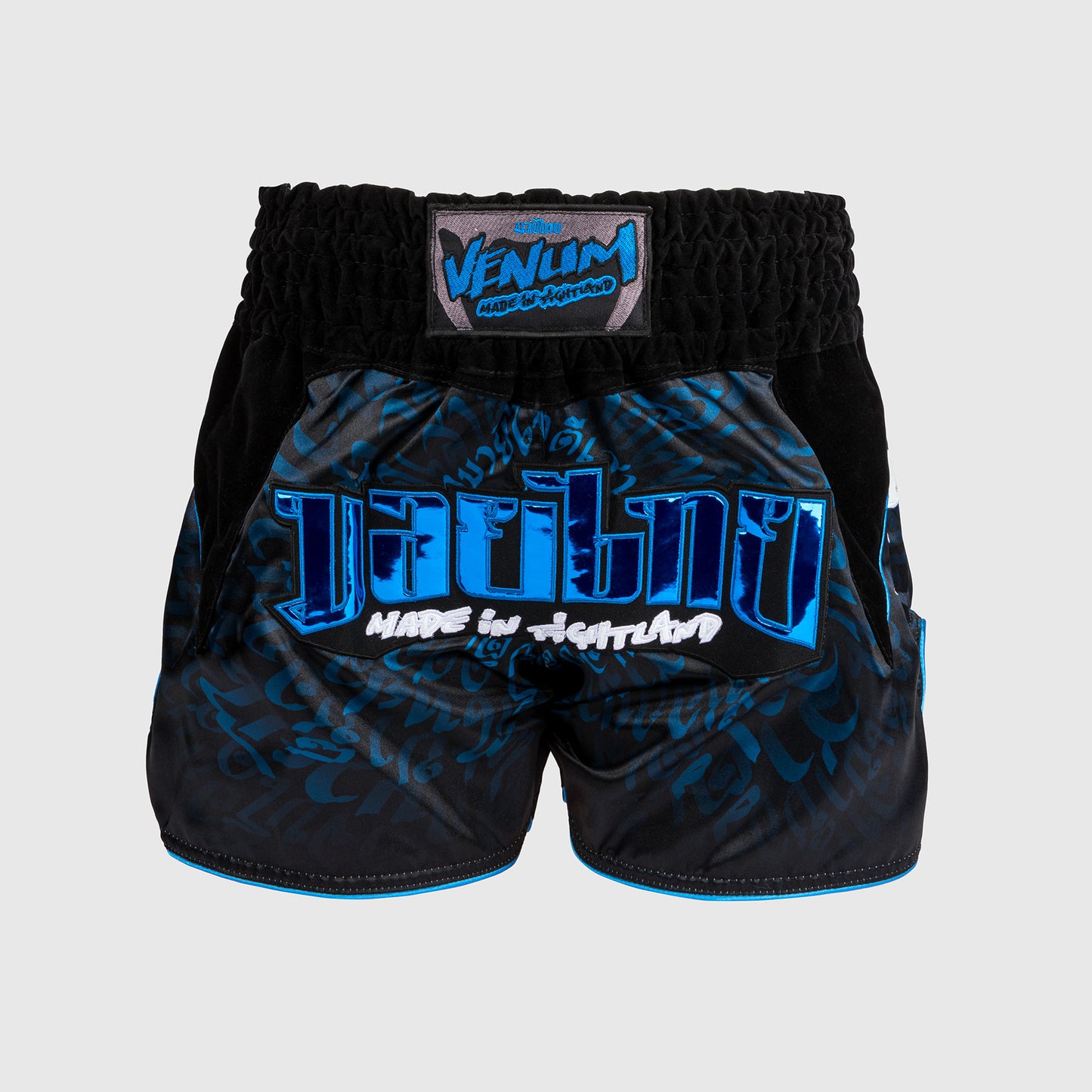 Venum Attack Muay Thai Shorts - Zwart/Blauw