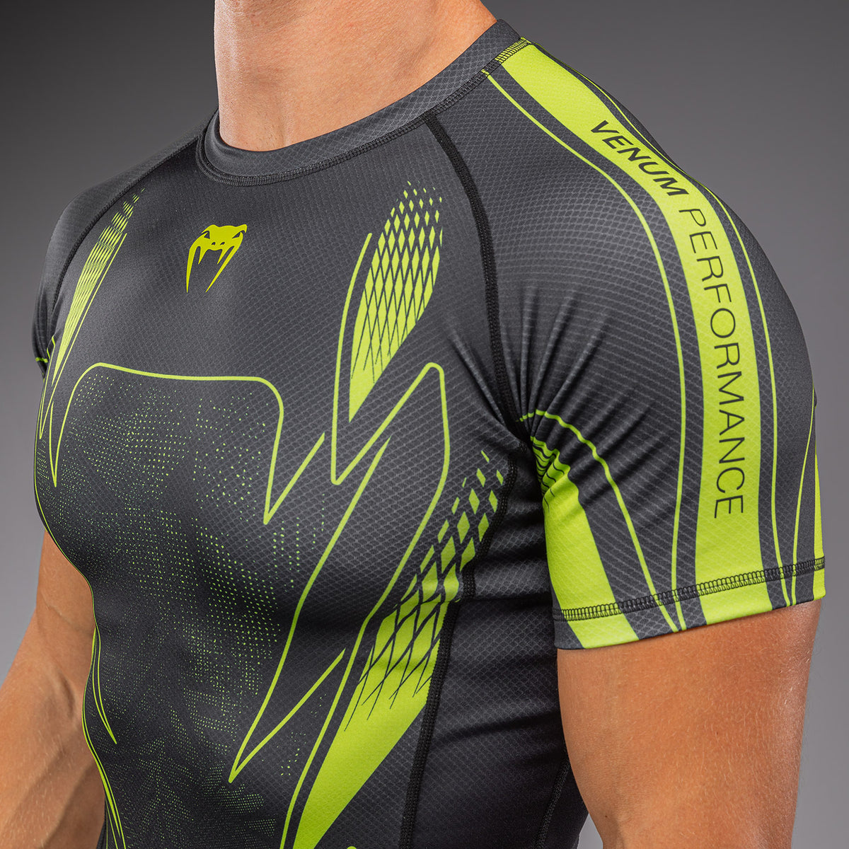 Venum Amazonia Reborn Rashguard met korte mouwen - Zwart/Groen