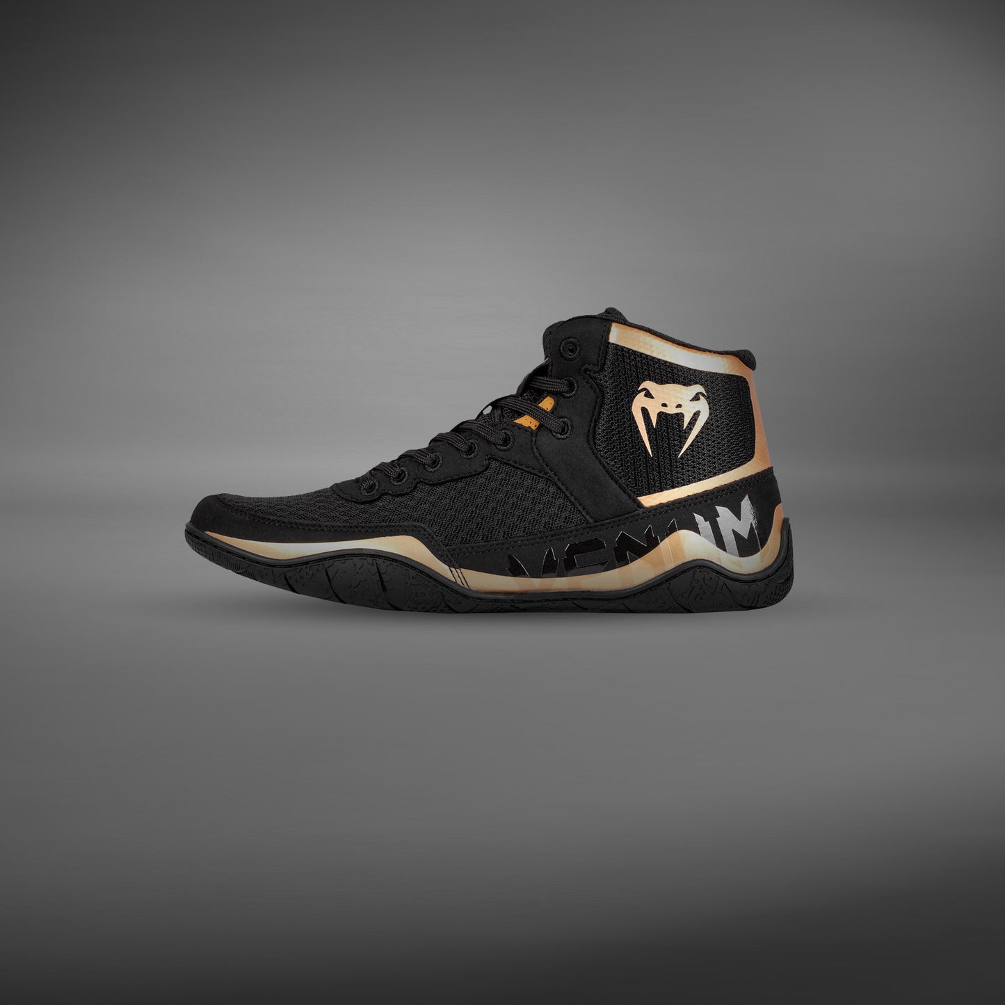 Venum Elite Worstelschoenen - Zwart/Brons