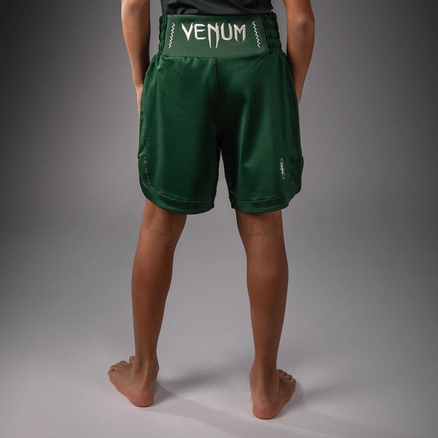 Venum Attack Kids Boksshorts - Bosgroen/Off White