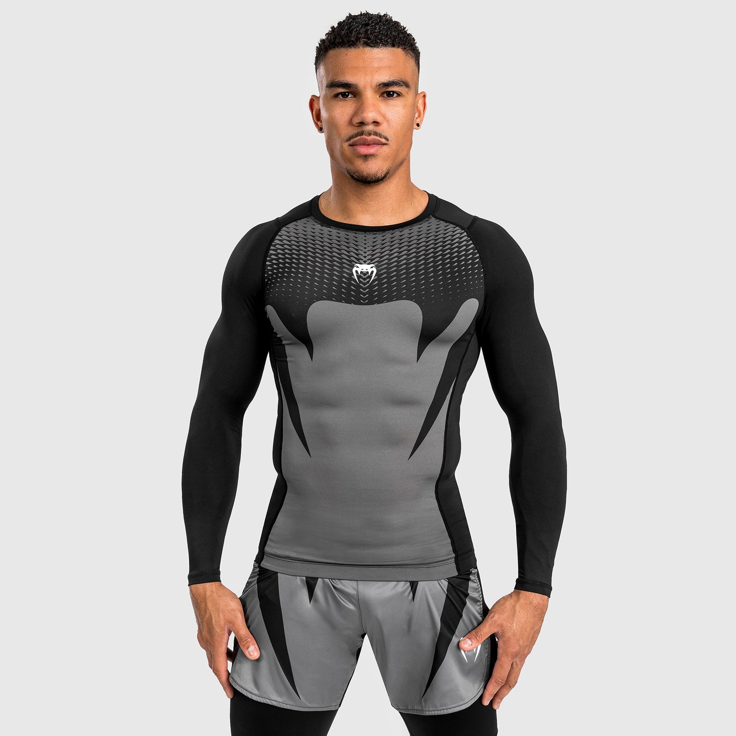 Venum Attack Heren Lange mouwen Rashguard - Zwart/Grijs