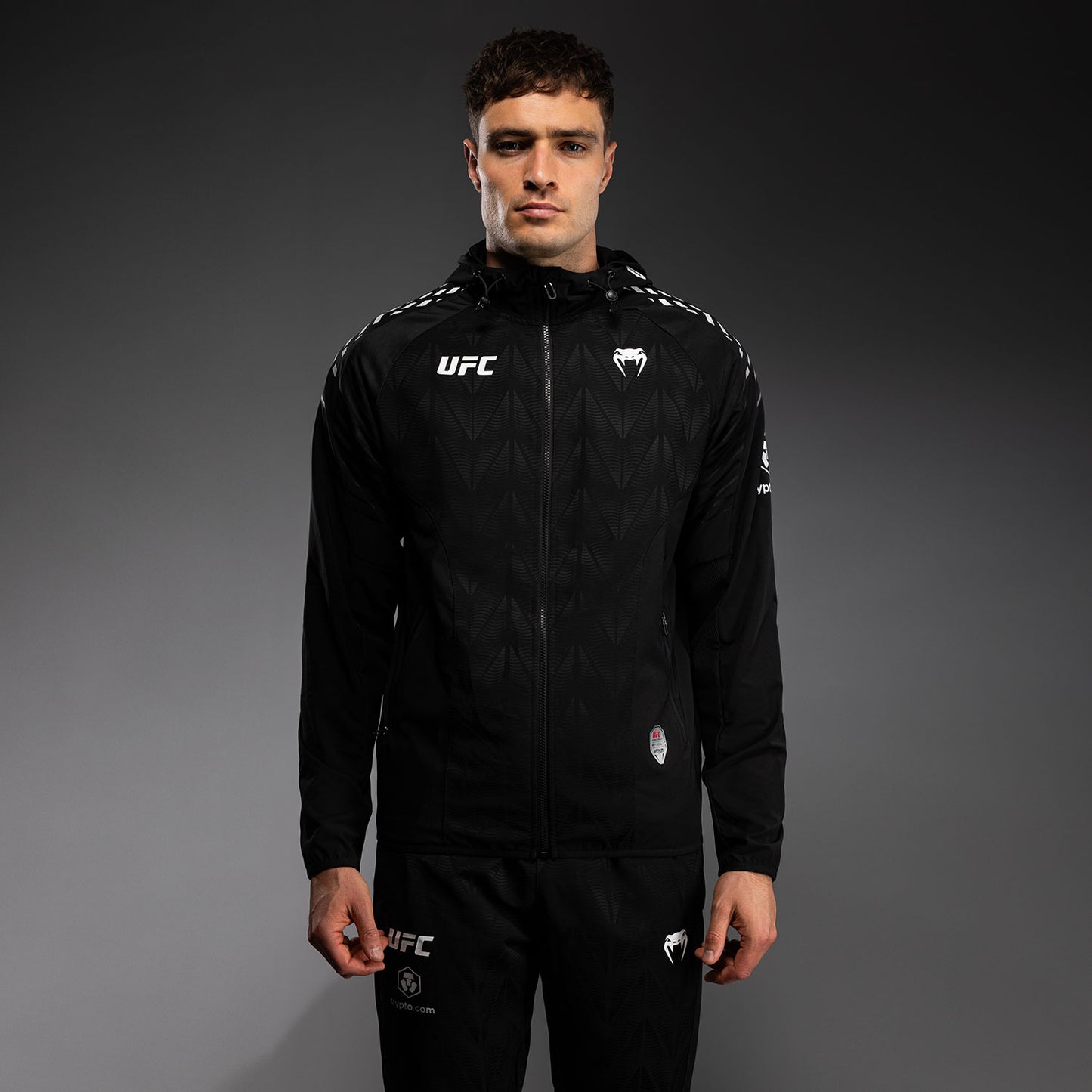 UFC Zenith by Venum Authentic Fight Night Walkout Hoodie Heren Personalized - Zwart