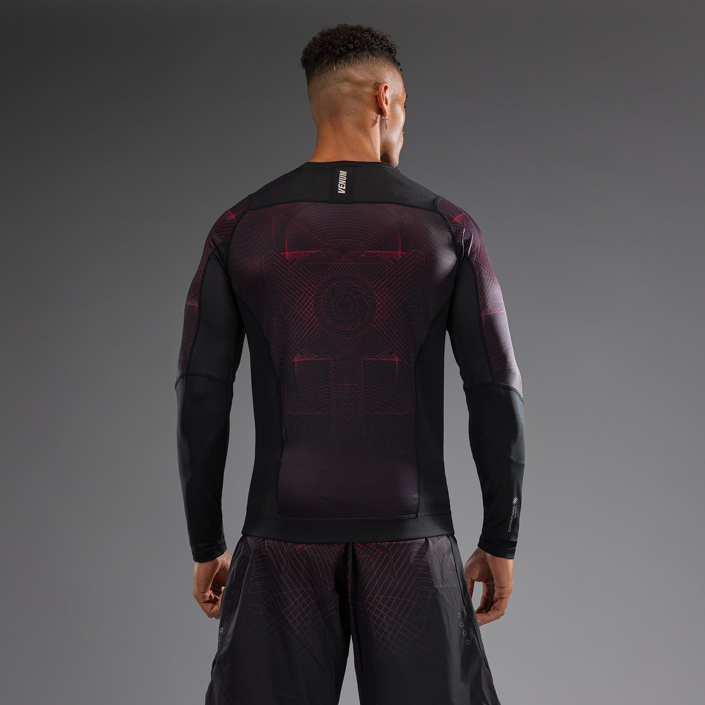 Venum G-Fit Air Lange Mouw Rashguard Heren - Diepzwart / Vuurrood