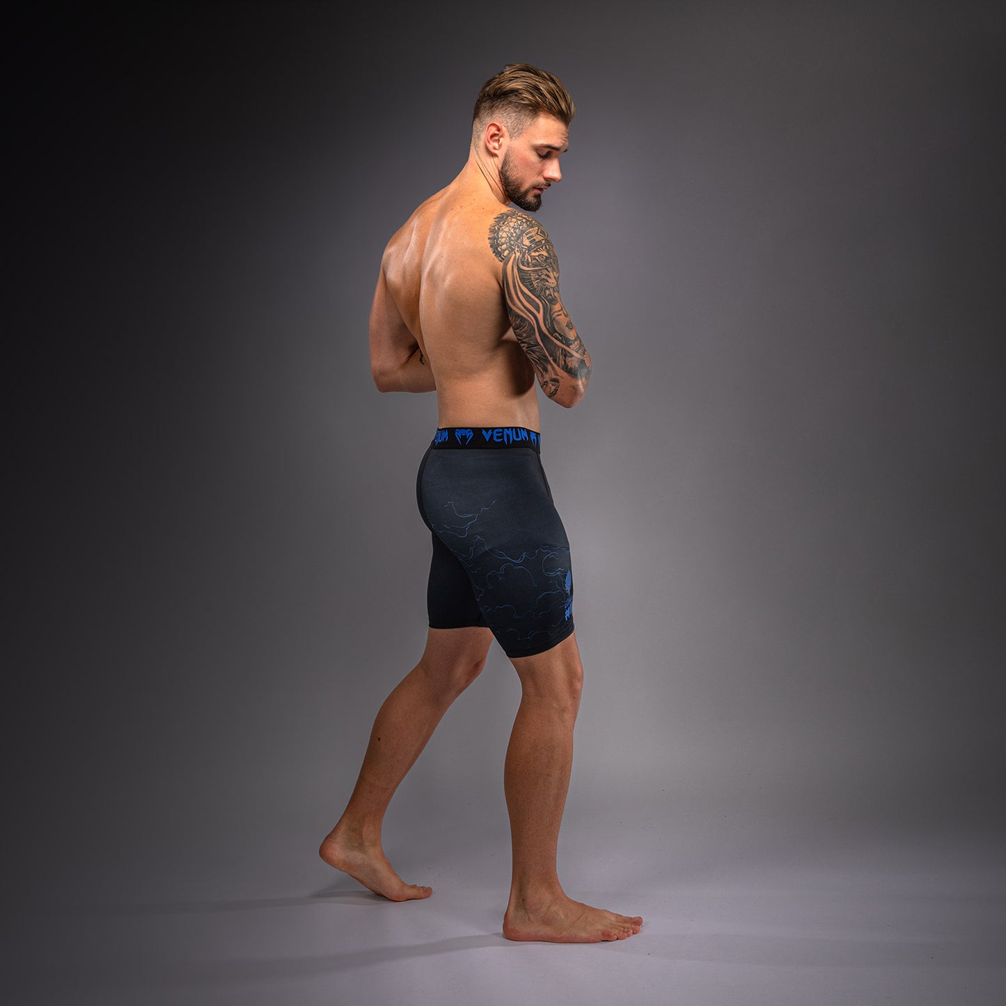 Venum Thunder Dragon Compressieshort – Zwart/Koningsblauw