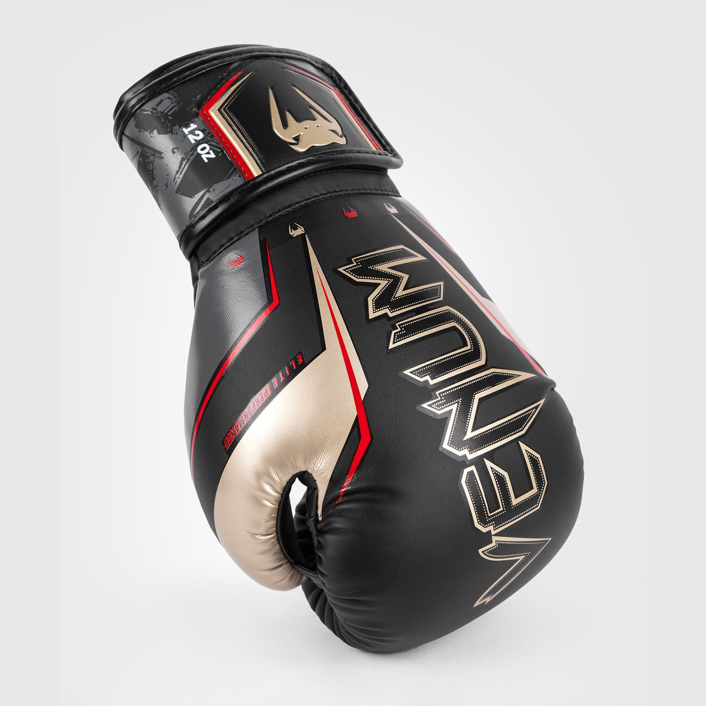 Venum Elite Evo Bokshandschoenen - Zwart/Goud/Rood