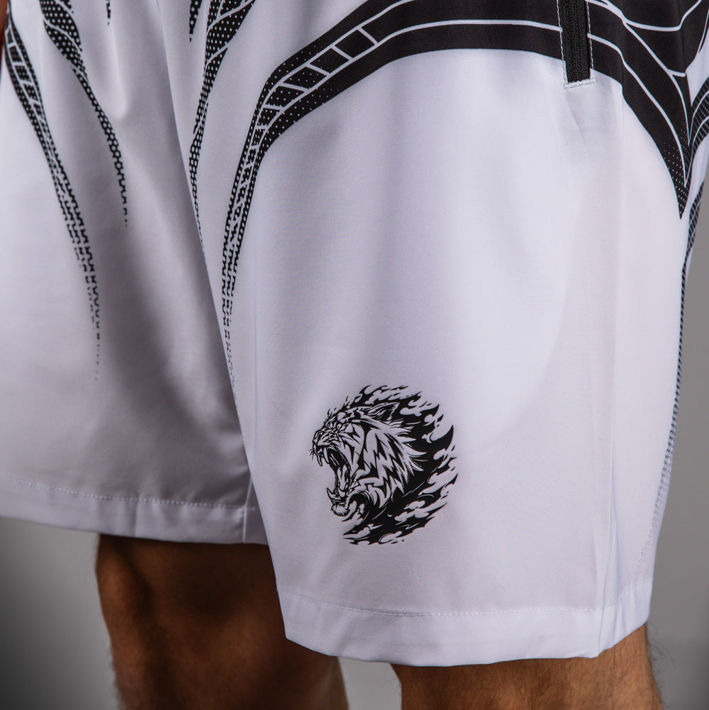 Venum x Mike Tyson Tiger Trainingsshorts - Optisch Wit/Diep Zwart
