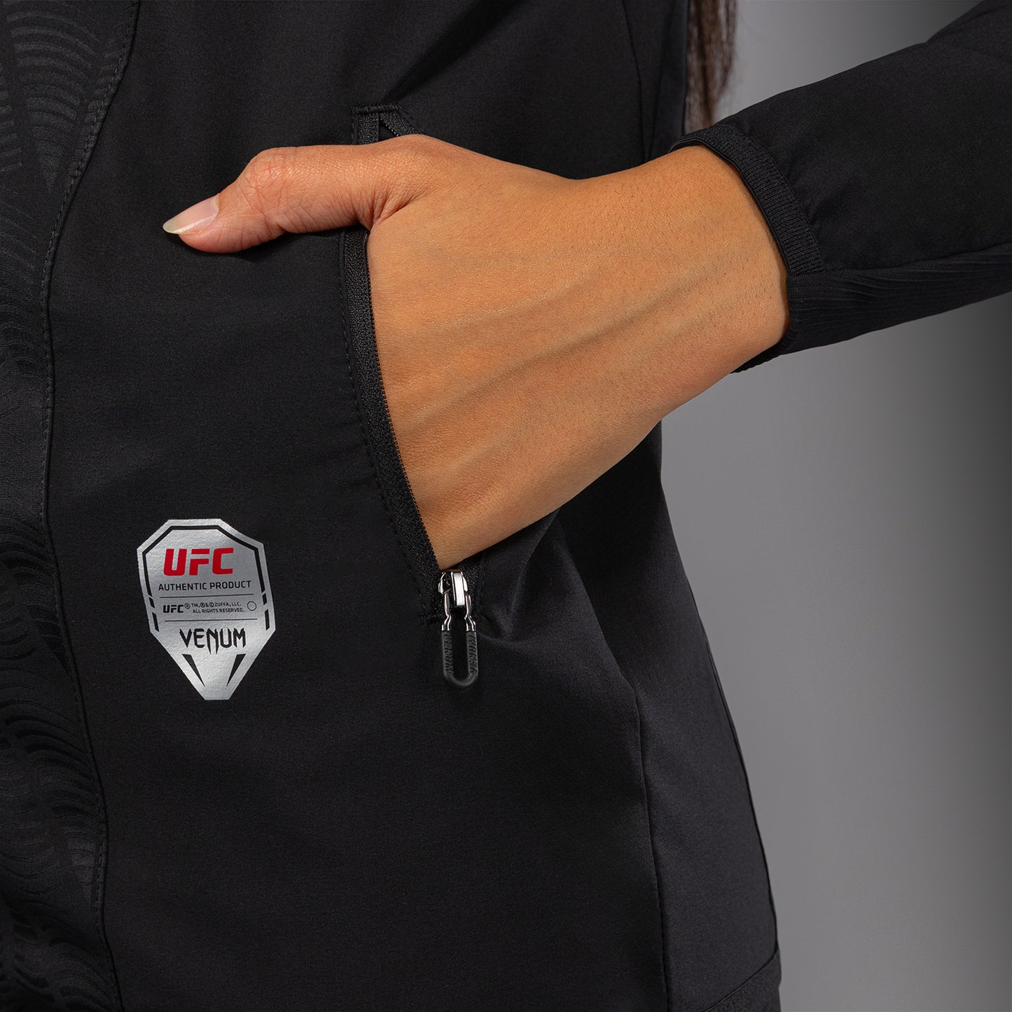 UFC Zenith by Venum Authentic Fight Night Walkout Hoodie Dames Personalized - Zwart