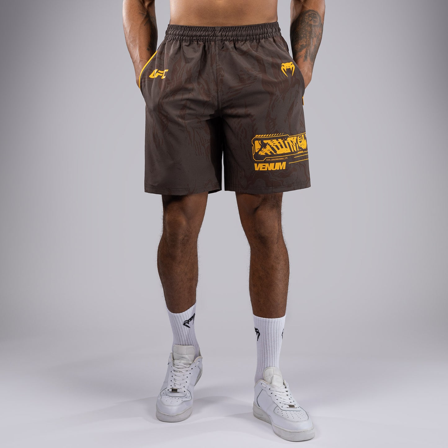 UFC Fusion by Venum Fight Week Performance Shorts voor Heren - Earthen Brown