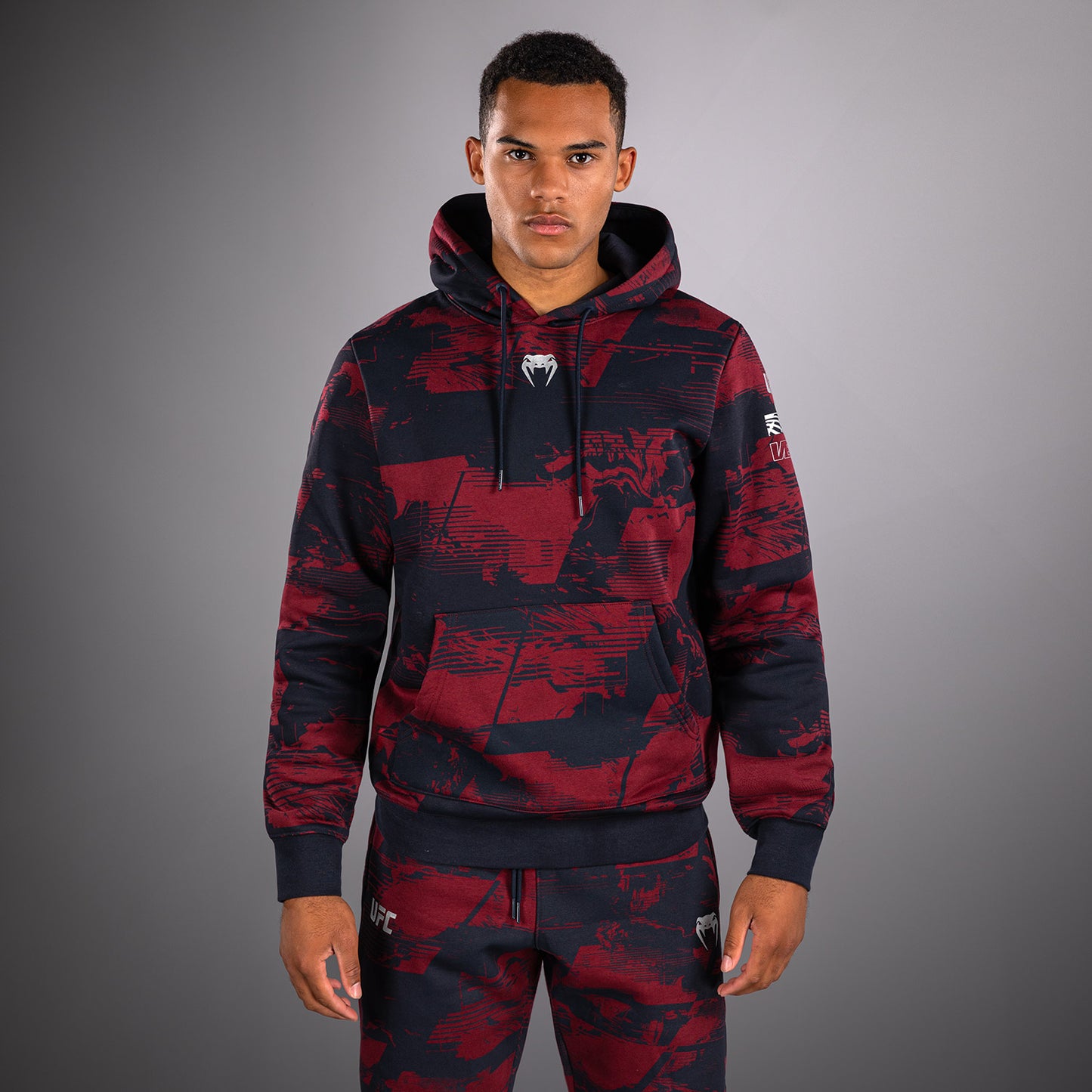 UFC Zenith by Venum Authentic Fight Week Pullover Hoodie Heren - Marineblauw/Bordeauxrood/Zilver