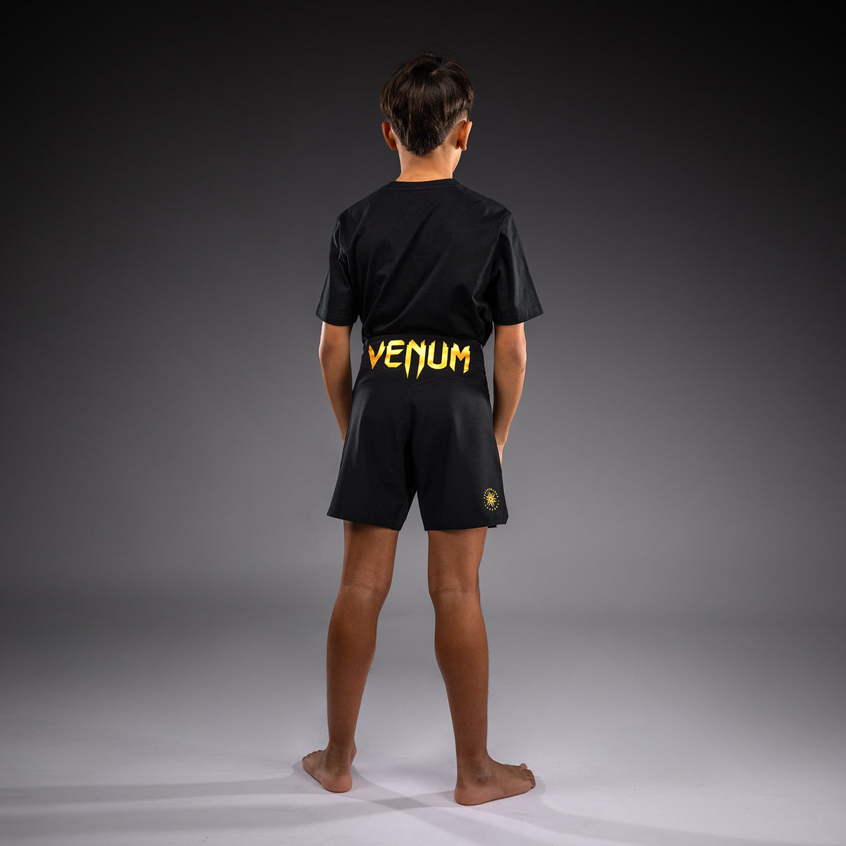Venum Attack Fightshort voor kinderen - Zwart/Goud