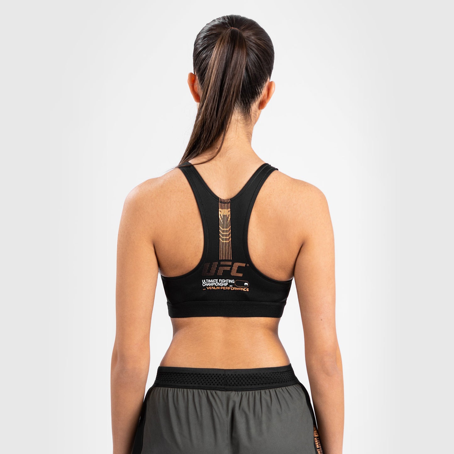 UFC Adrenaline by Venum Fight Week Dames Sportbeha - Kaki/Brons