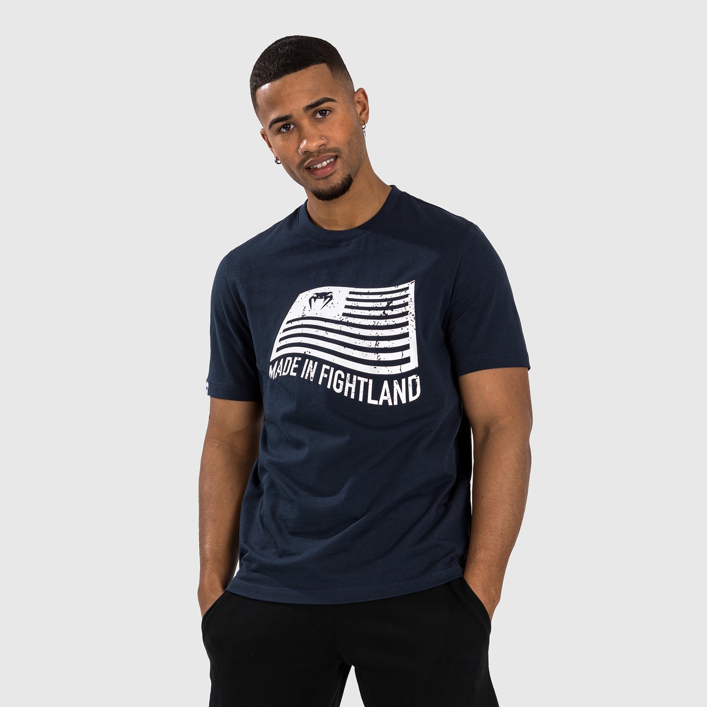 Venum Made in Fightland T-shirt - Marineblauw/wit