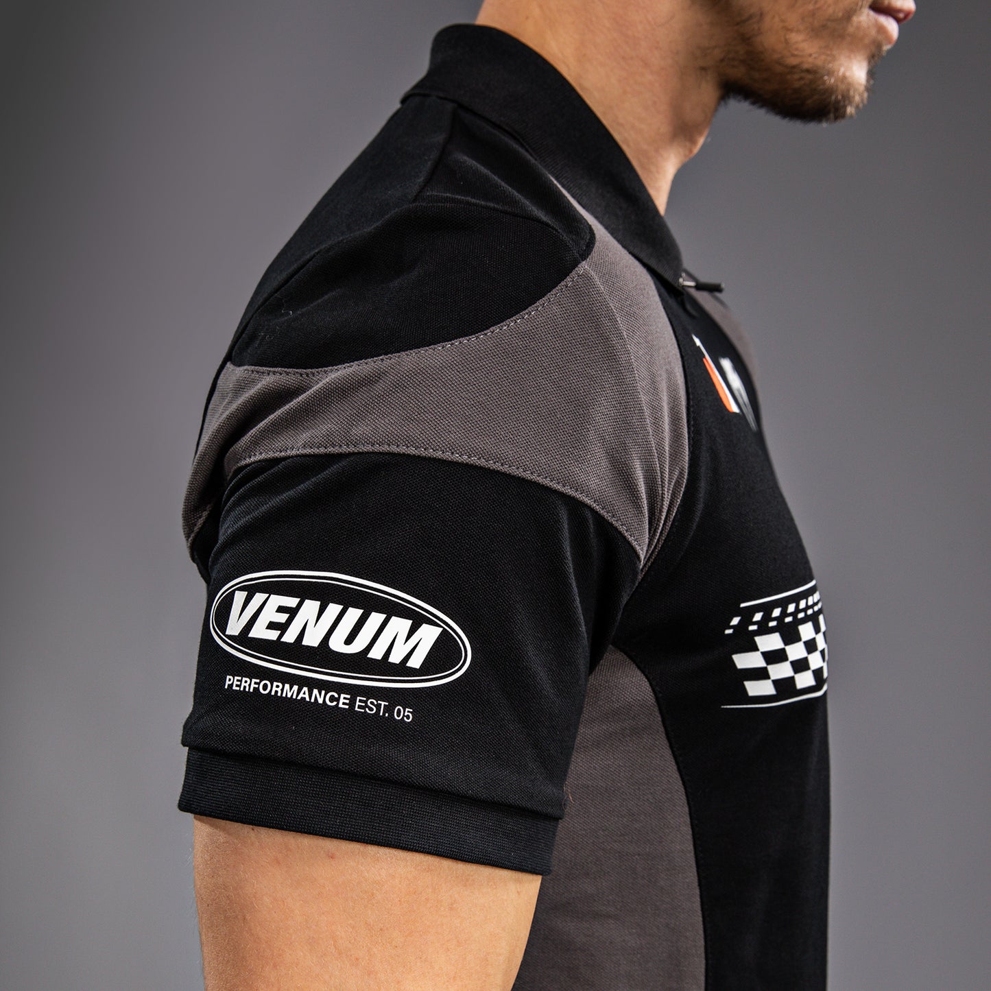Venum Motorsport Katoenen Polo - Diep Zwart