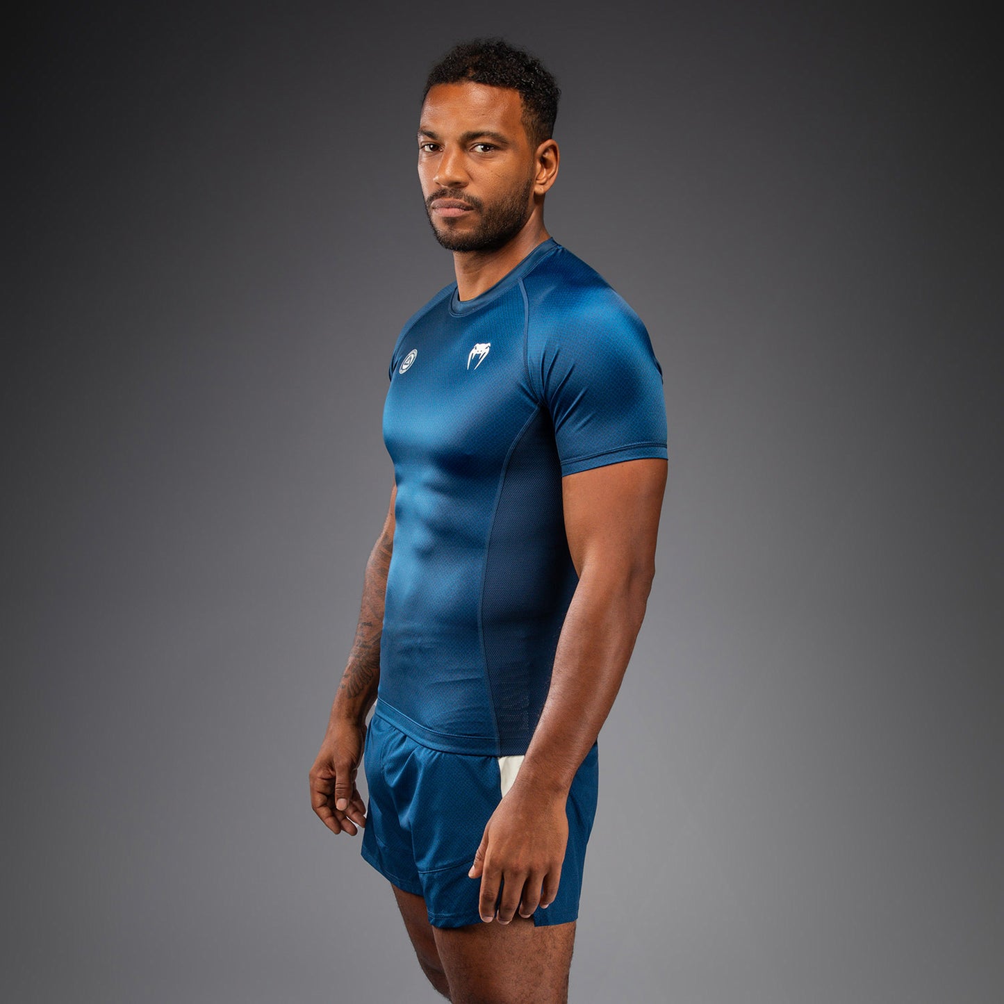 Venum x Roger Gracie Academy Rashguard met korte mouwen - Blauw