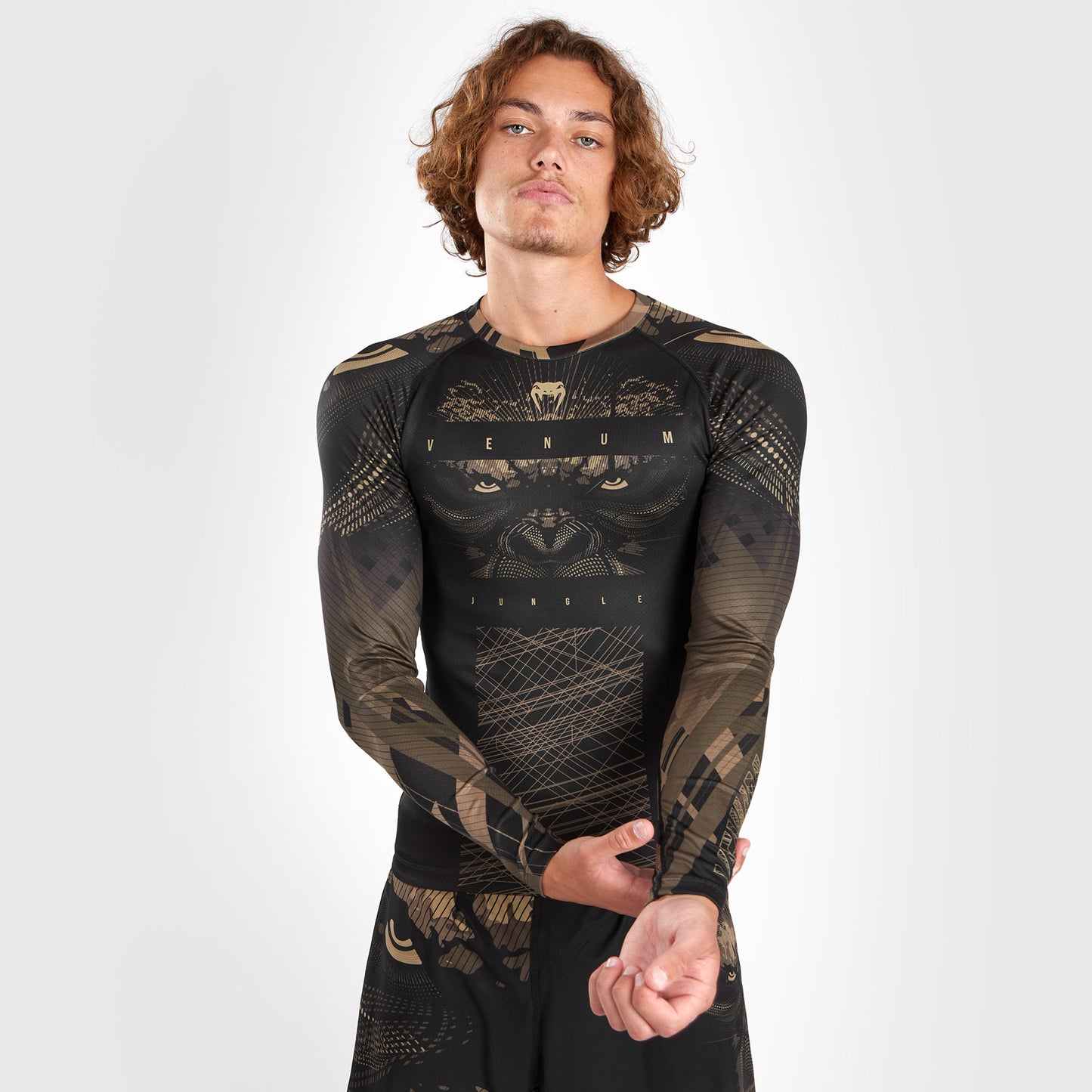 Venum Gorilla Jungle Rashguard Lange Mouwen - Zwart/Zand
