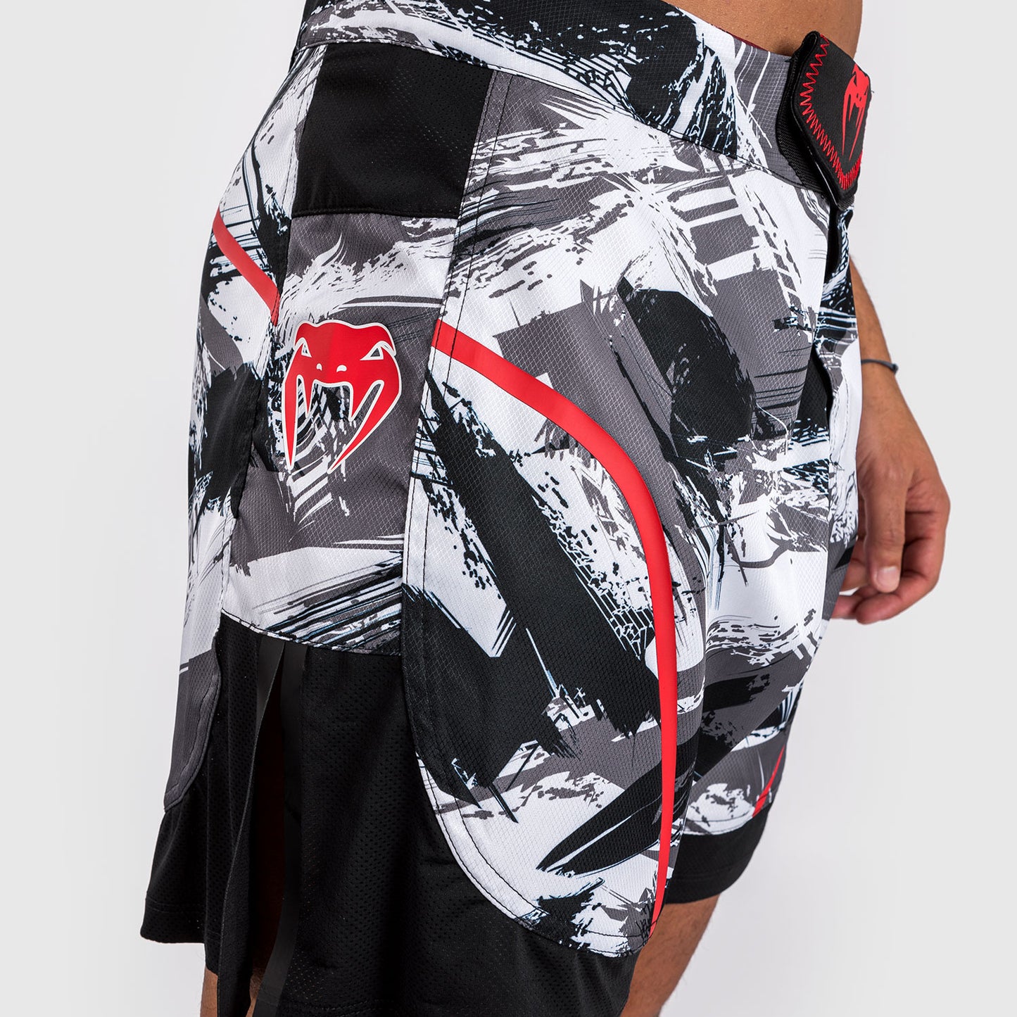Venum Electron 3.0 Gevechtsshort - Grijs/Rood