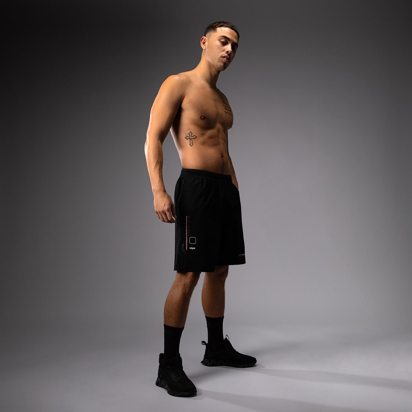 Venum Tactical XT  Trainingsshort heren - Zwart/Vuurrood